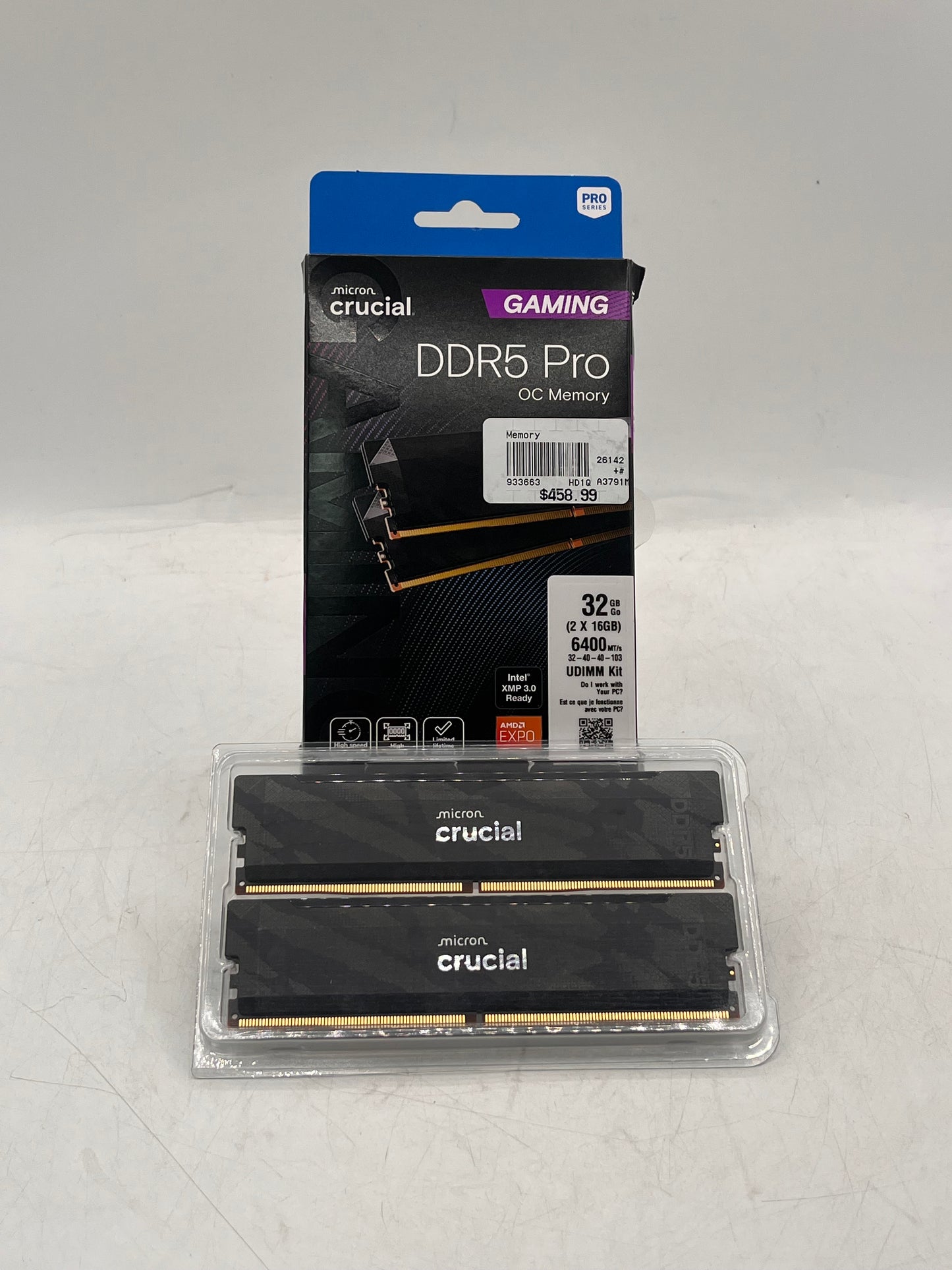 Crucial Pro DDR5 RAM 32GB Kit (2x16GB) 6400MHz - Black