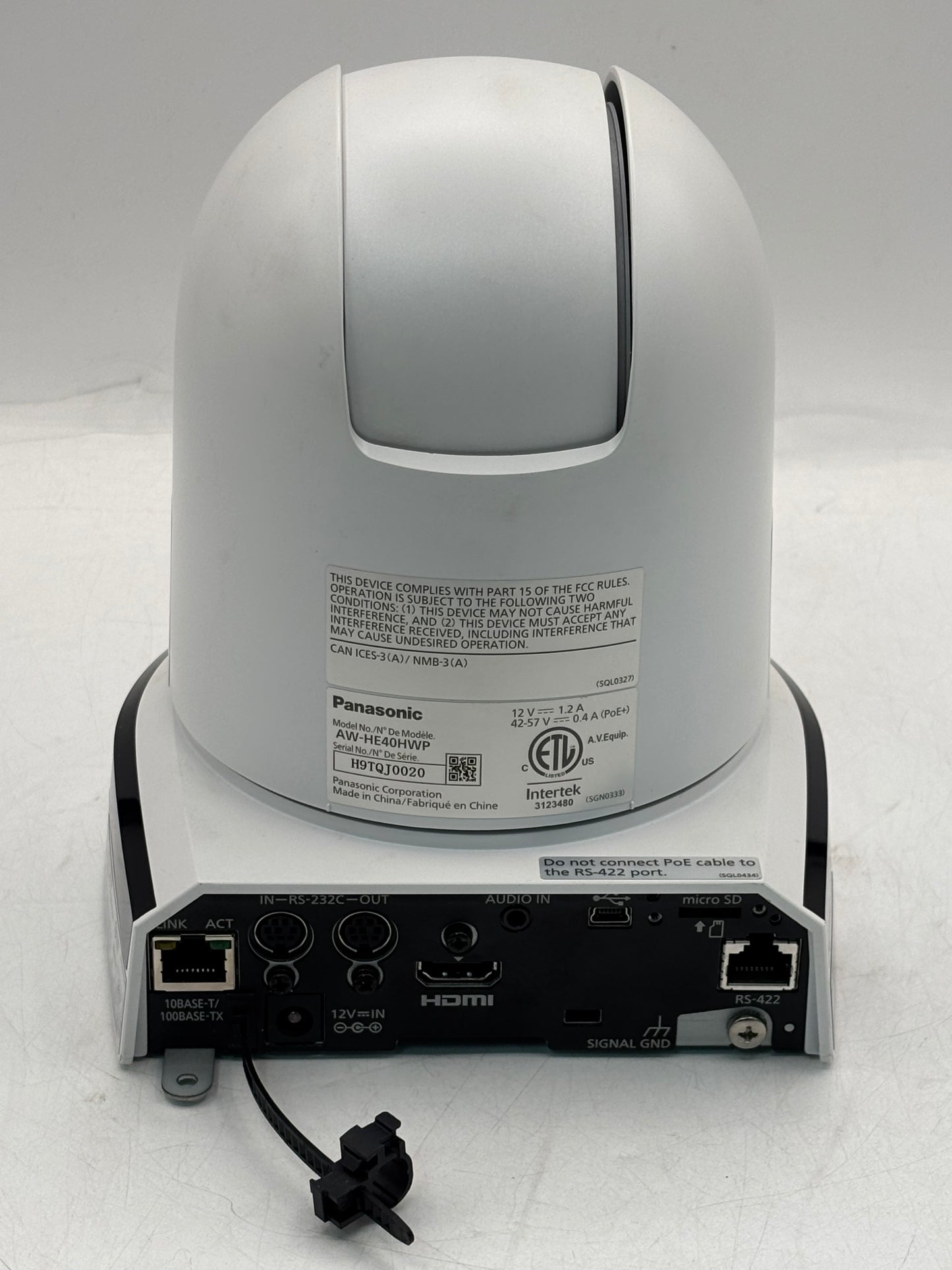 Panasonic AW-HE40HWP Webcam White Tested Free Shipping