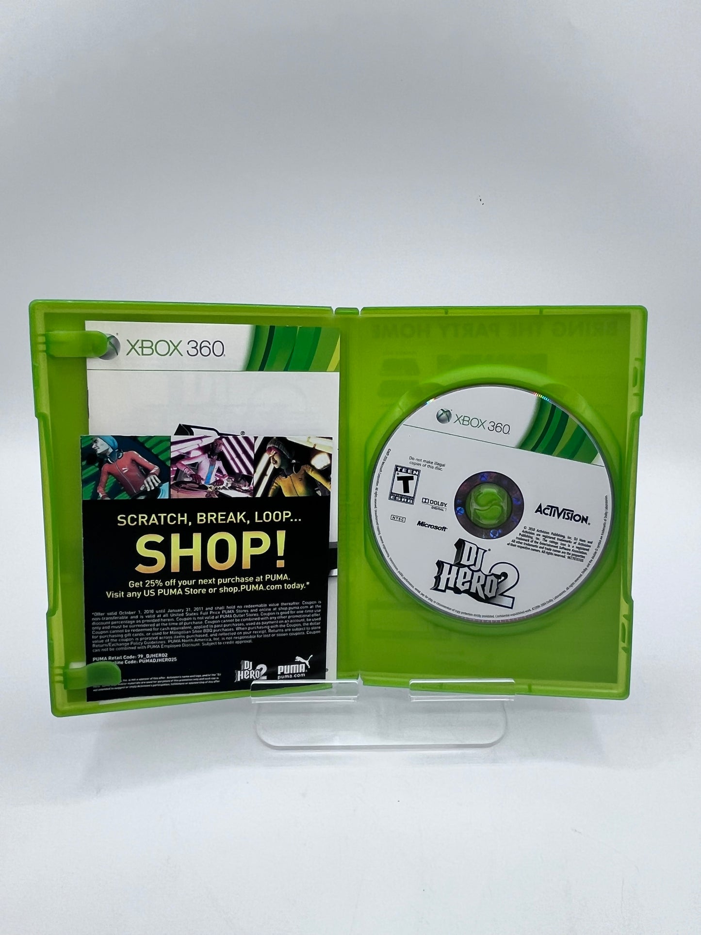 Microsoft DJ HERO TURNTABLE with DJ HERO & DJ HERO 2 - Black