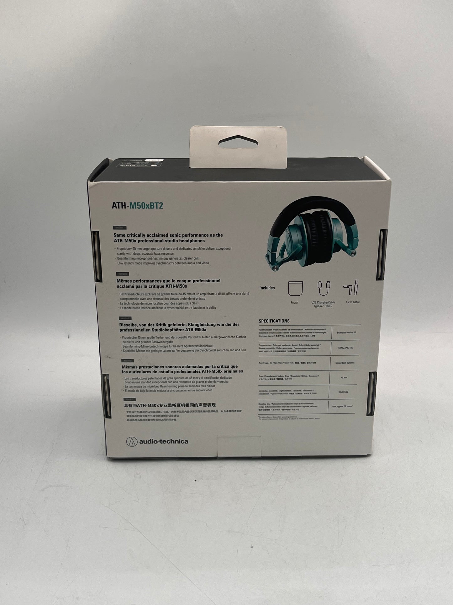 Audio-Technica ATH-M50xBT2IB Wireless Over-Ear Headphones - Blue