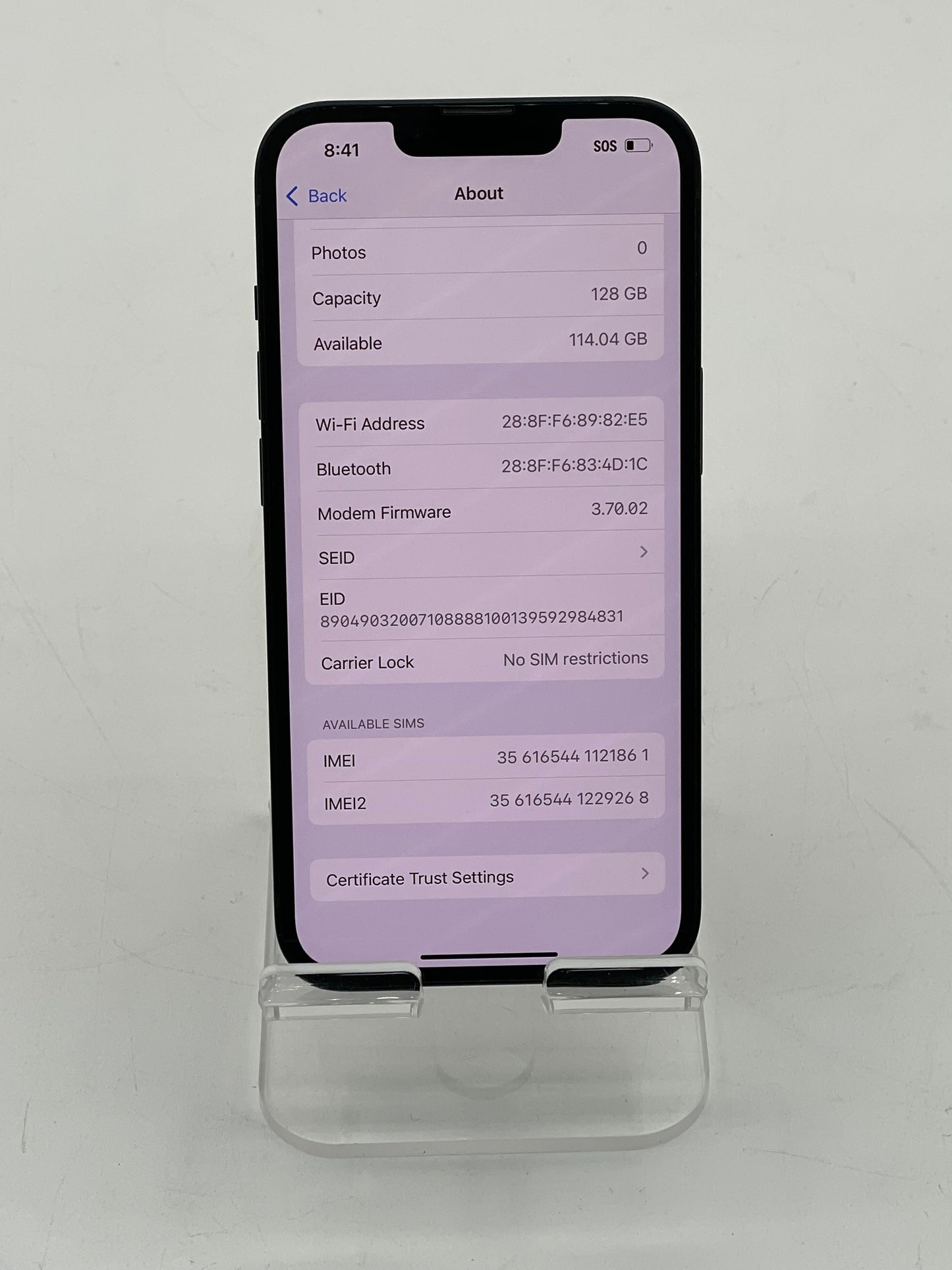 Unlocked Apple iPhone 14 6.1" 128GB Midnight A2649 MPUA3LL/A Free Shipping