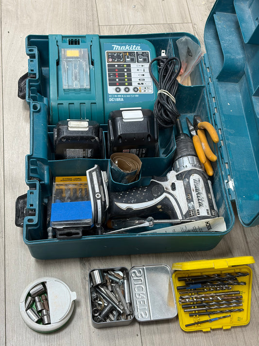 Makita BDF452 18V LXT 1/2" Cordless Drill-Driver Bundle with Charger, Battery, and Case