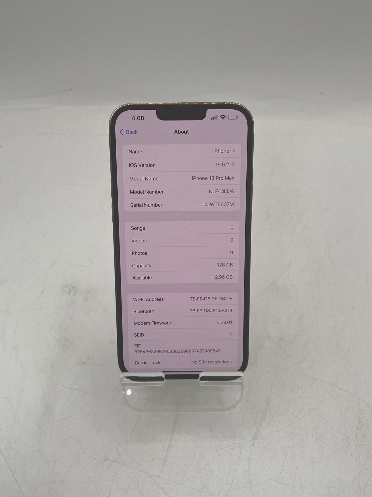 Unlocked Apple iPhone 13 Pro Max NLF43LL/A A2484 128GB Gold