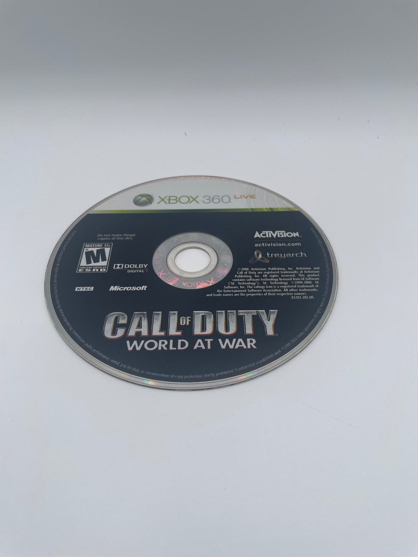 Xbox 360 Call of Duty World at War Video Game - With Box & Manual