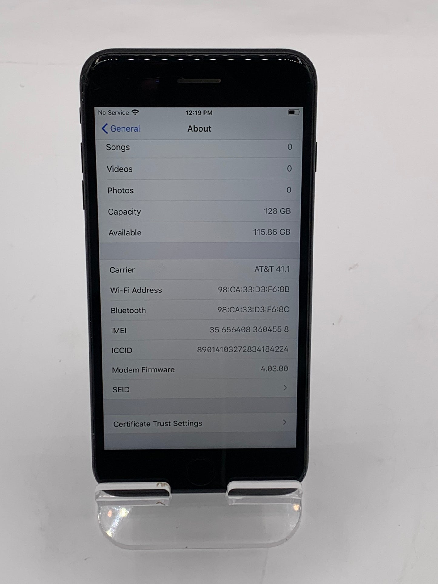 Unlocked Apple iPhone 7 Plus 5.5" 128GB A1661 MN522LL/A Black