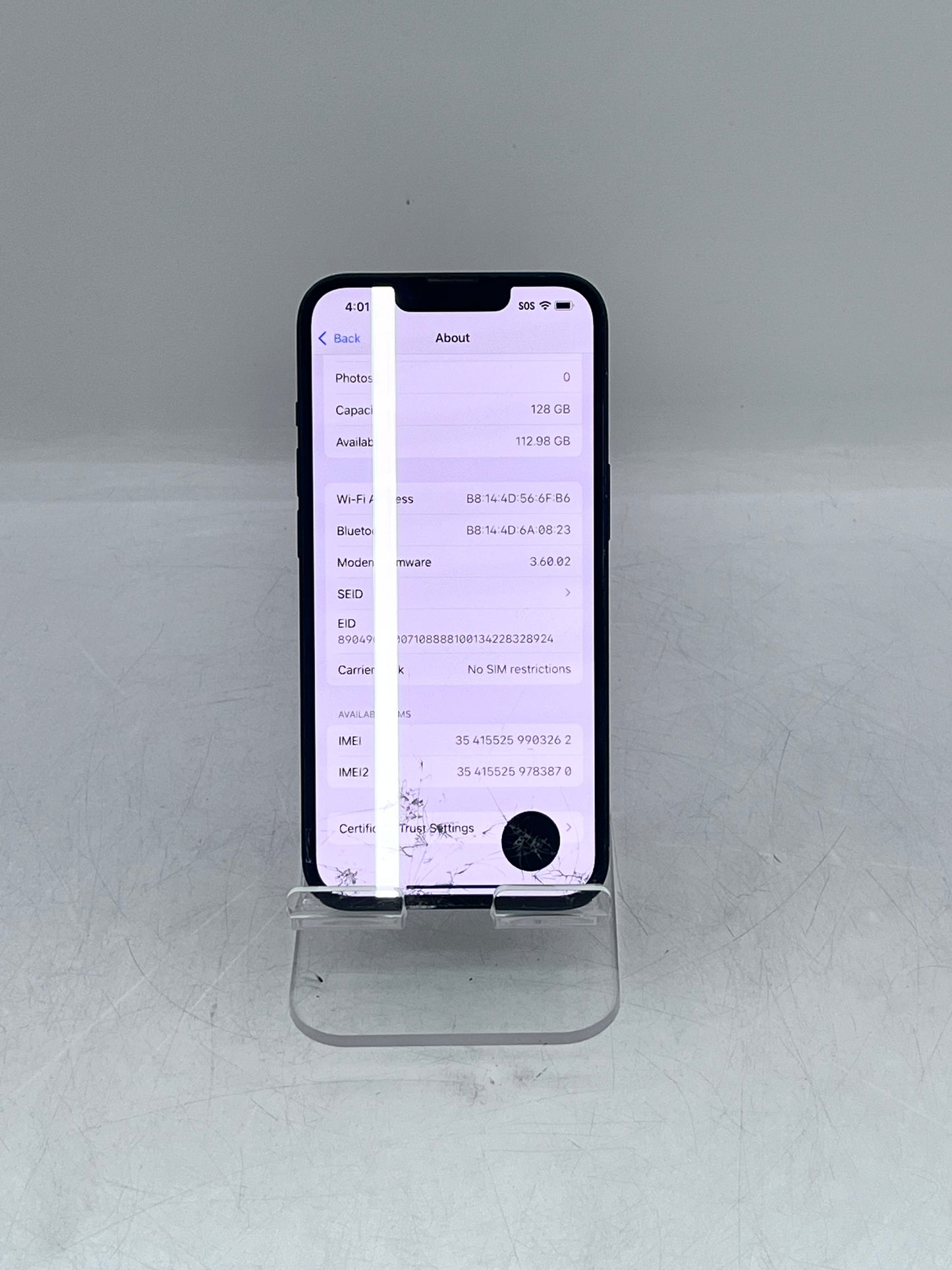 Unlocked Apple iPhone 14 - Midnight 128GB A2649 MPUA3LL/A - READ