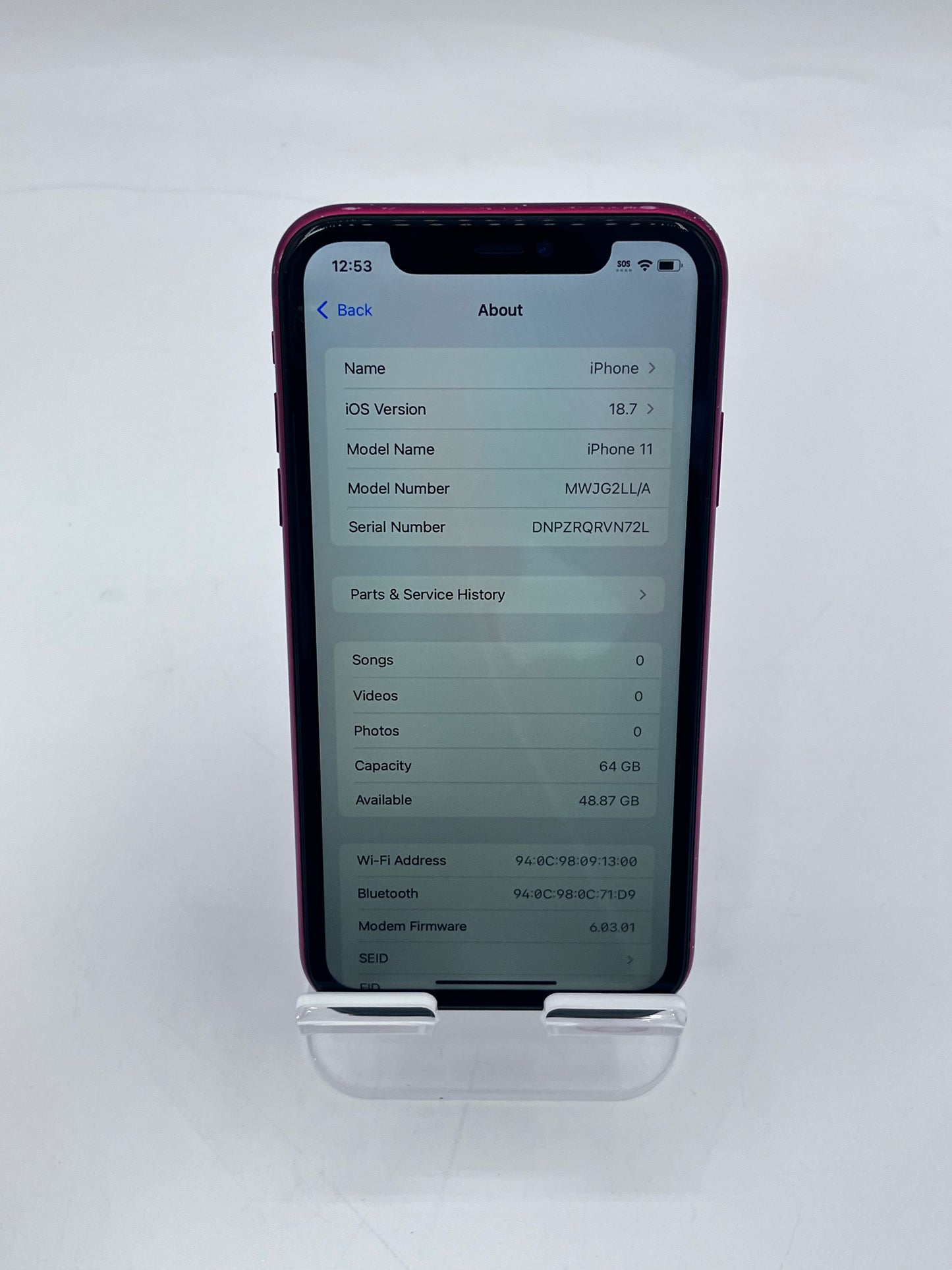 Unlocked Apple iPhone 11 6.1" 64GB 4GB MWJG2LL/A A2111 - Red