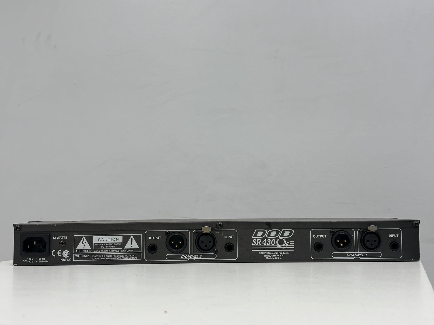 DOD SR430QX Dual Channel 15-Band Rackmount Graphic Audio Equalizer Black Used