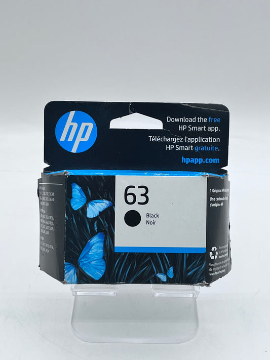 Genuine HP 63 Black Original Ink Cartridge - (F6U62AN) -NEW - EXP DATE: 04/2027