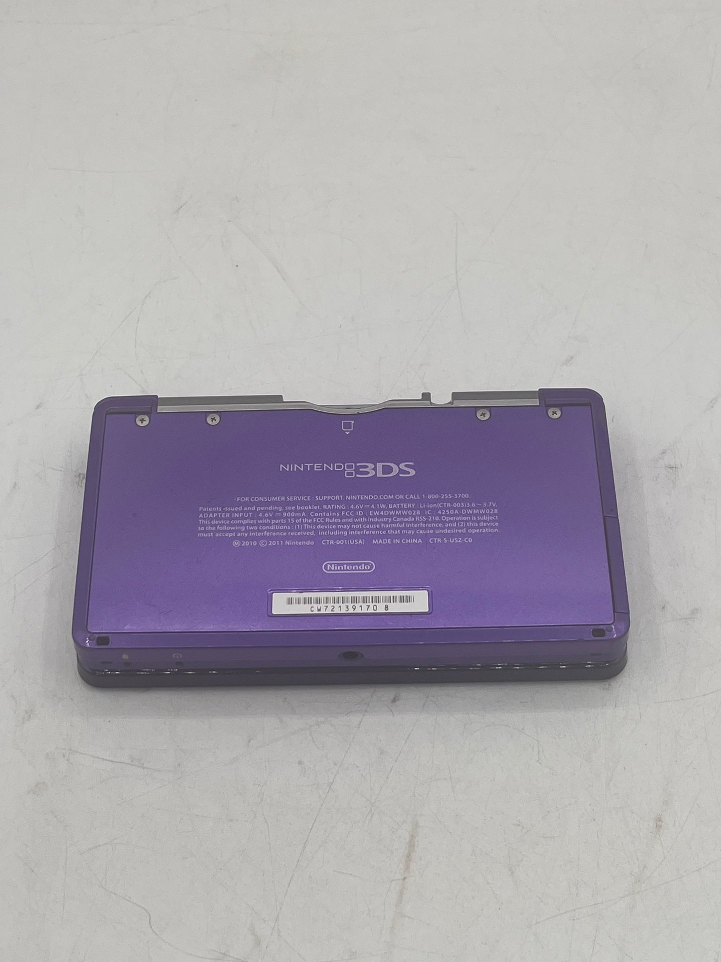 Nintendo 3DS CTR-001 Handheld Game Console 2011 Purple