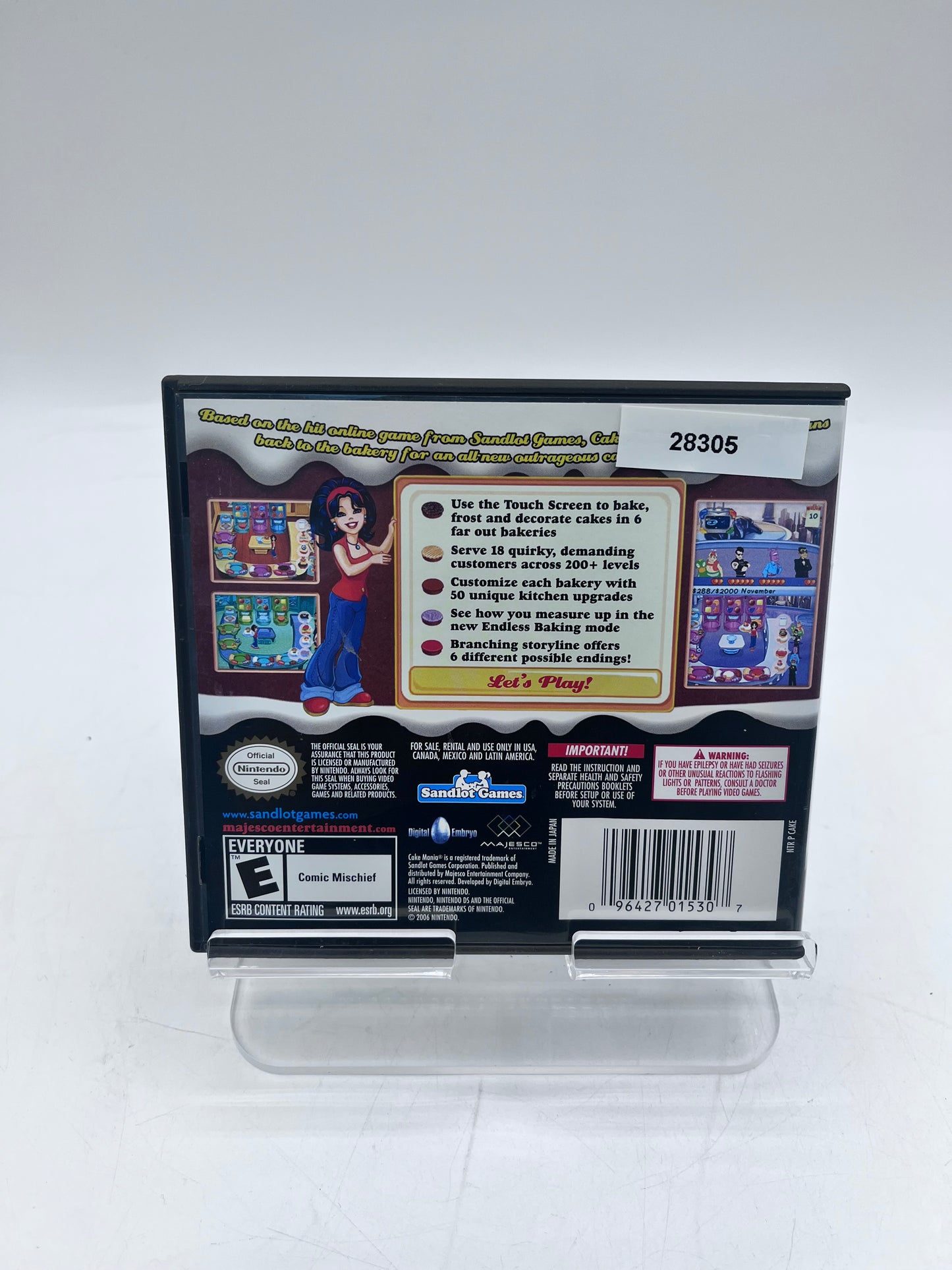 Nintendo DS Cake Mania 2 Video Game