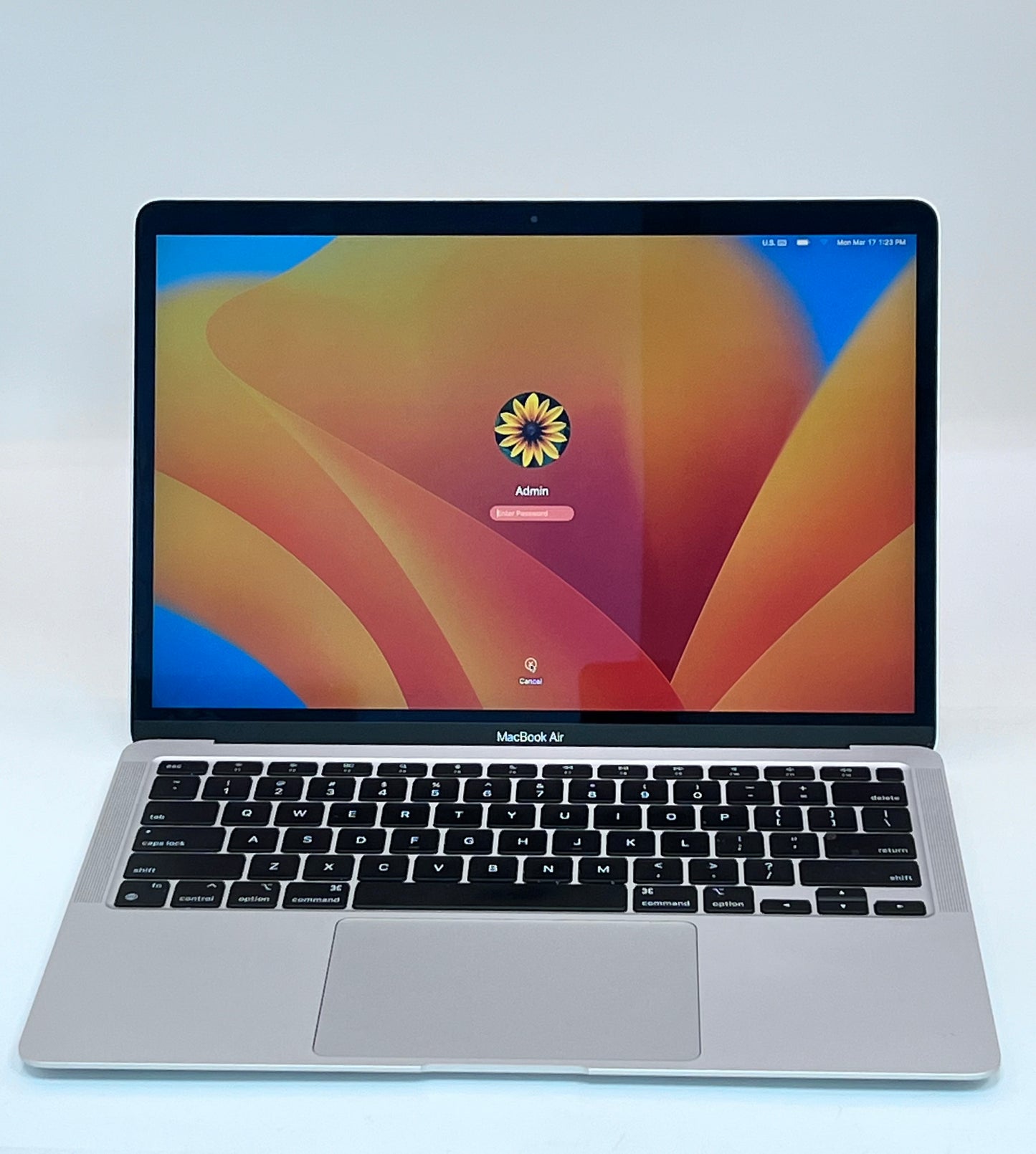Apple 2020 MacBook Air A2337 M1 8GB RAM 256GB SSD Silver Cycle Count 64 with Apple Care Plus