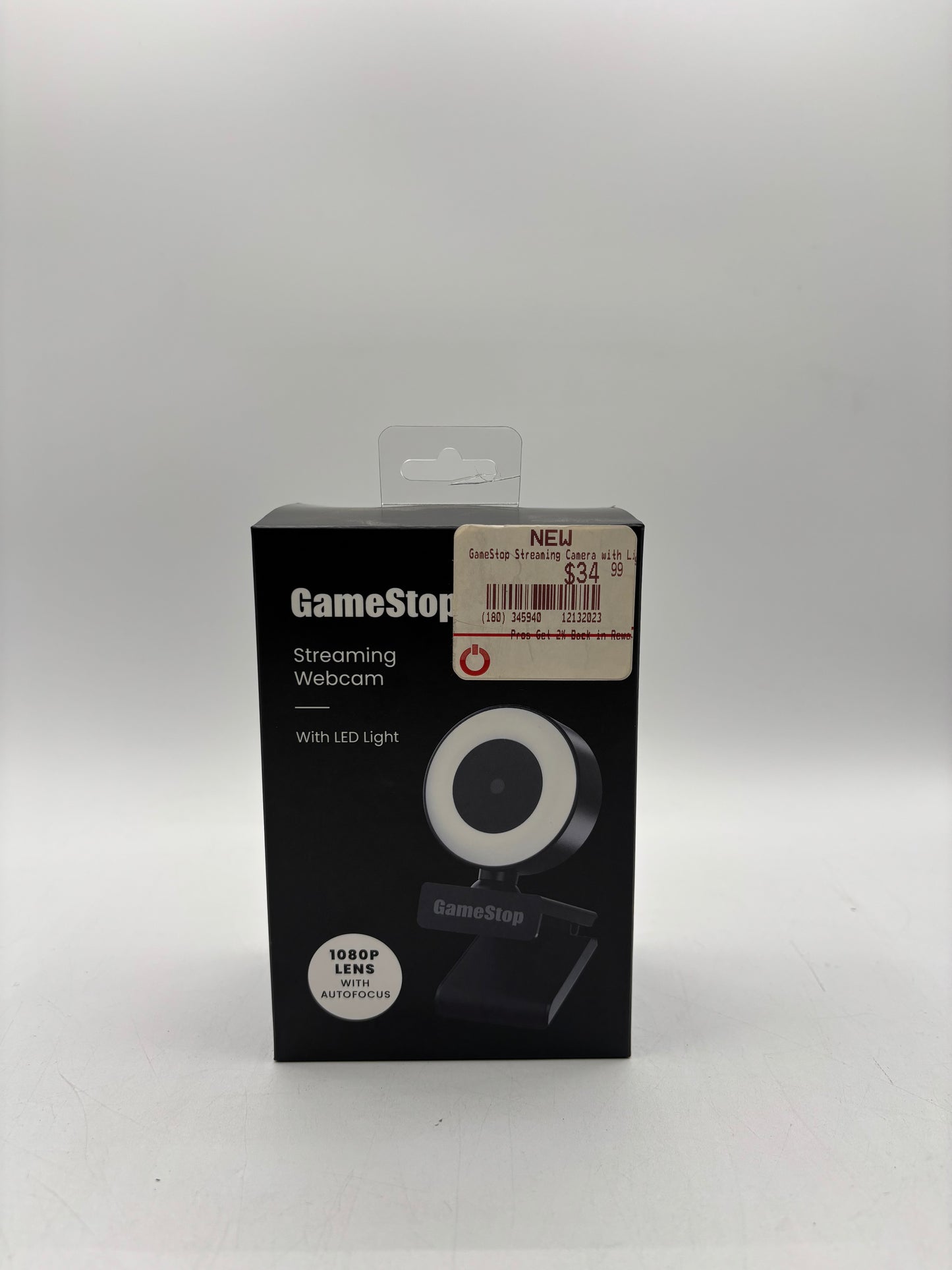 GameStop Streaming Webcam with LED Light - Black