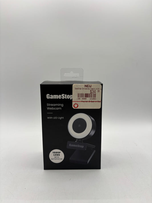 GameStop Streaming Webcam with LED Light - Black