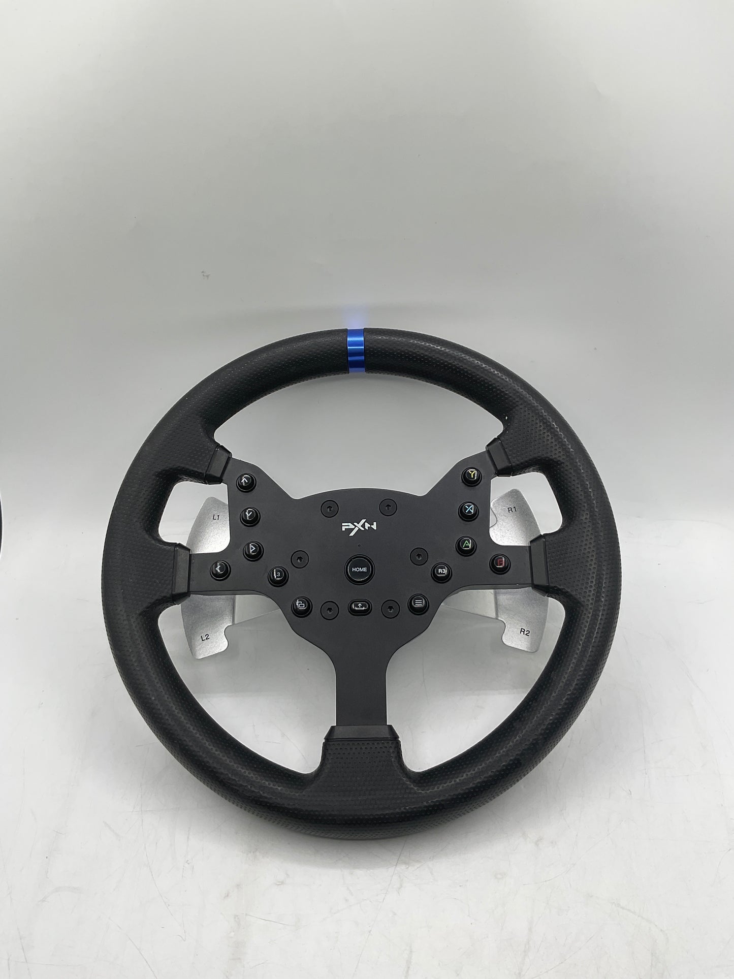 V99 Force Feedback Steering Wheel Bundle with 3 Pedals & Shifter, Black