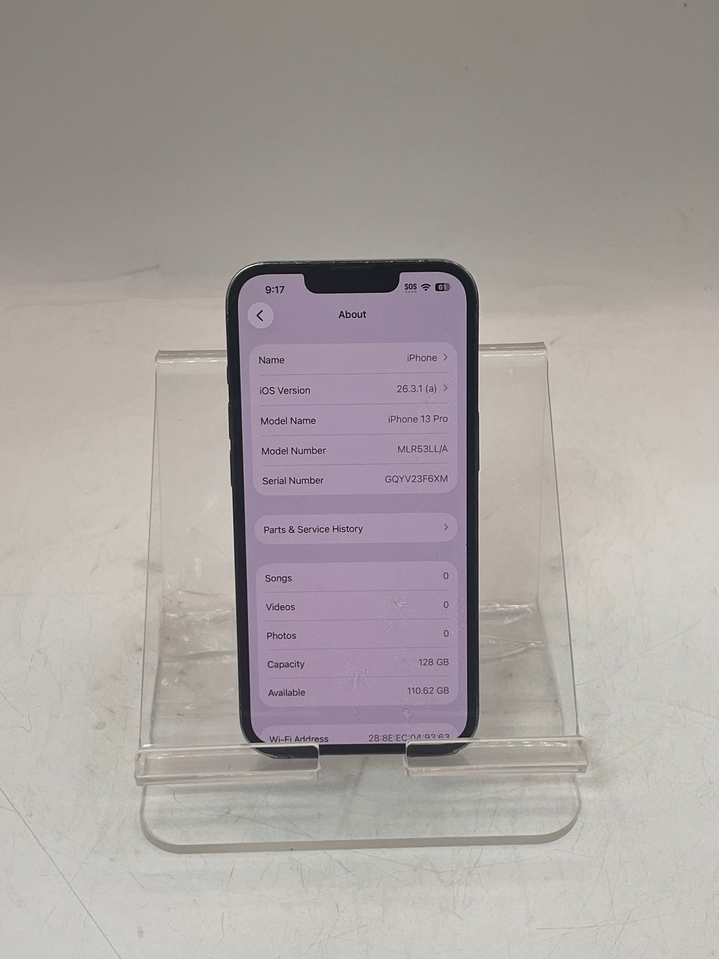 Unlocked Apple iPhone 13 Pro MLR53LL/A A2483 128GB Black READ