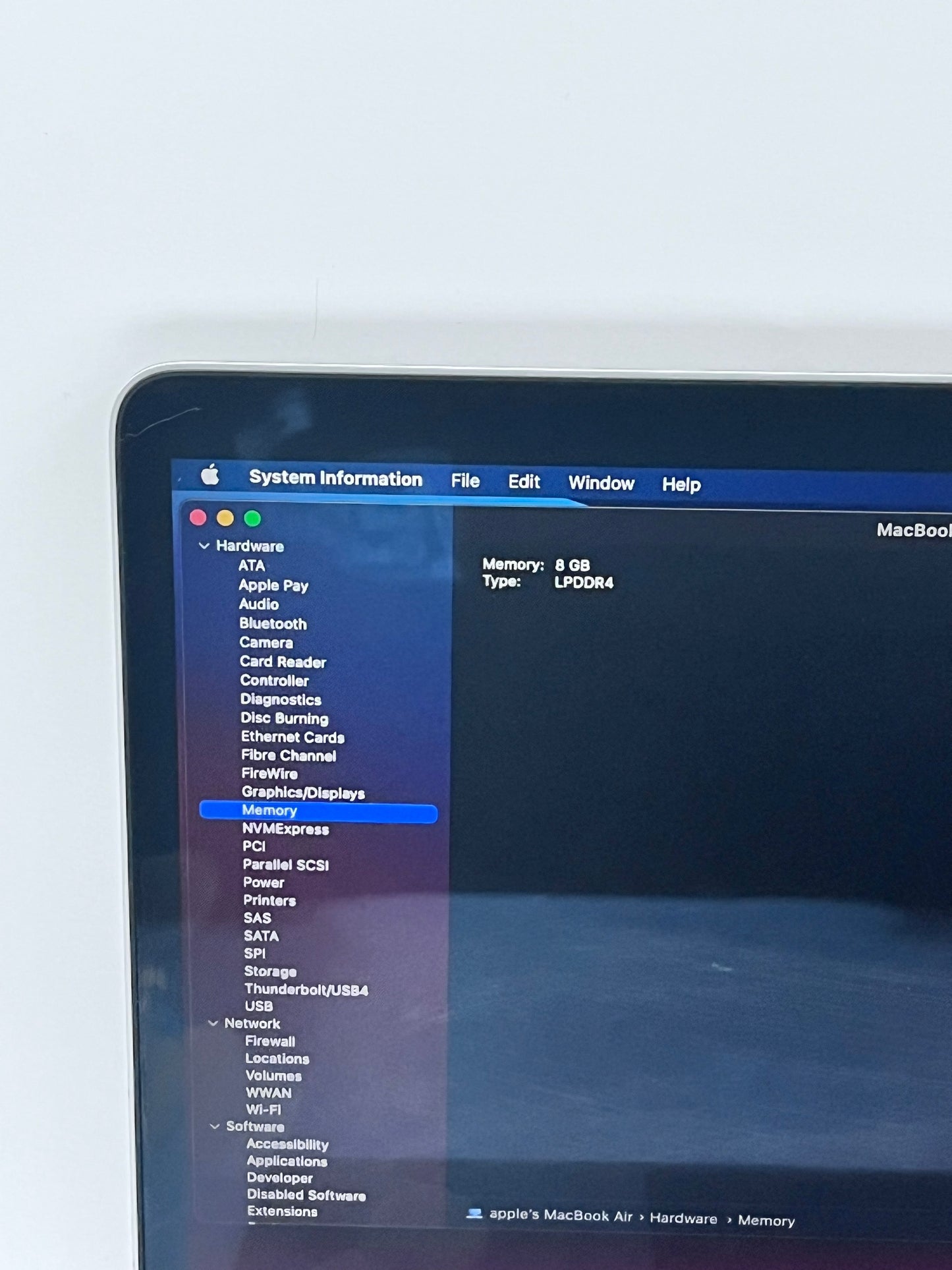 2020 Apple MacBook Air 13.3" M1 7C 8GB 128GB A2337 REMOTELY MANAGED