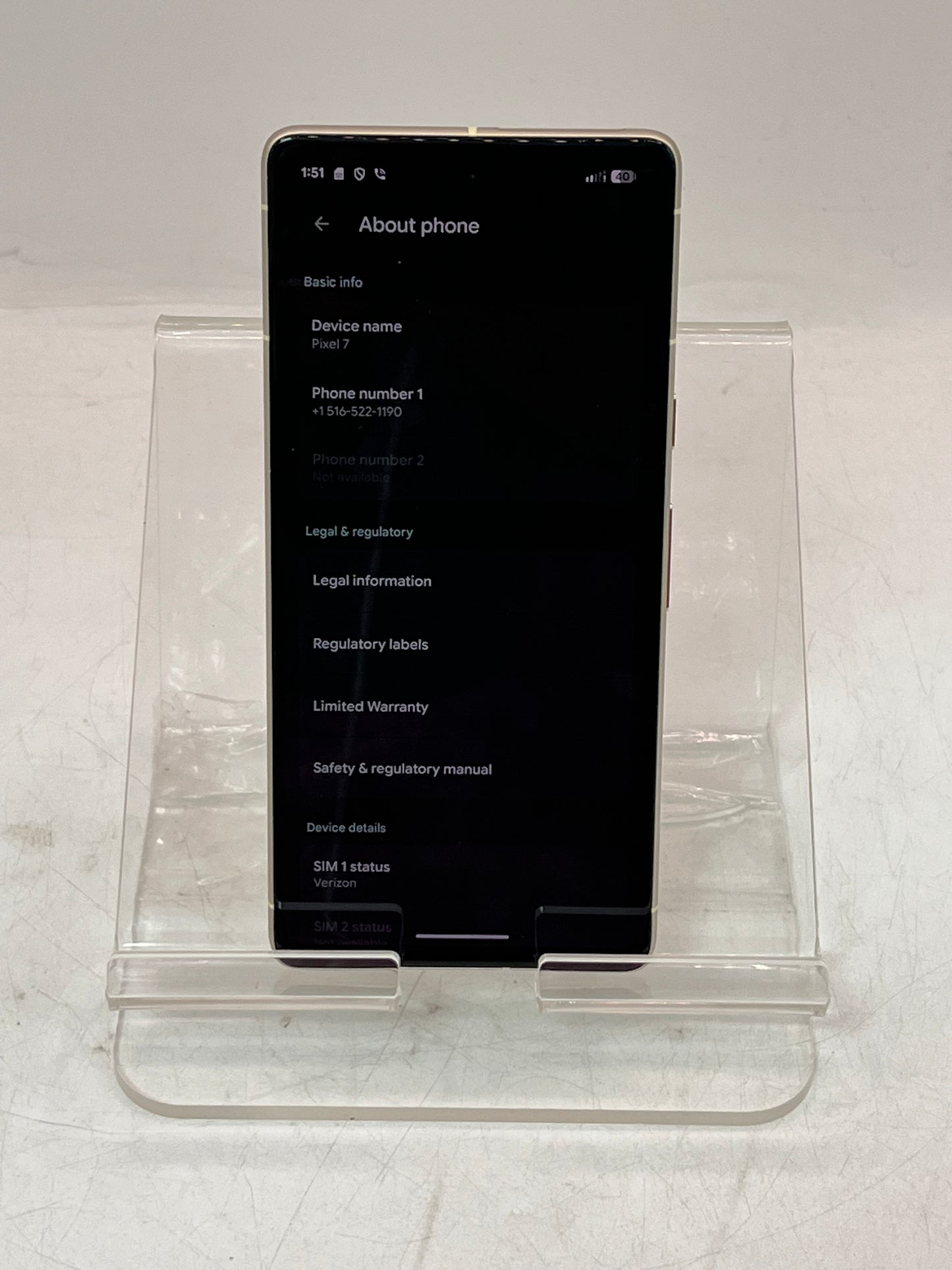 Verizon Google Pixel 7 128GB Smartphone Green READ