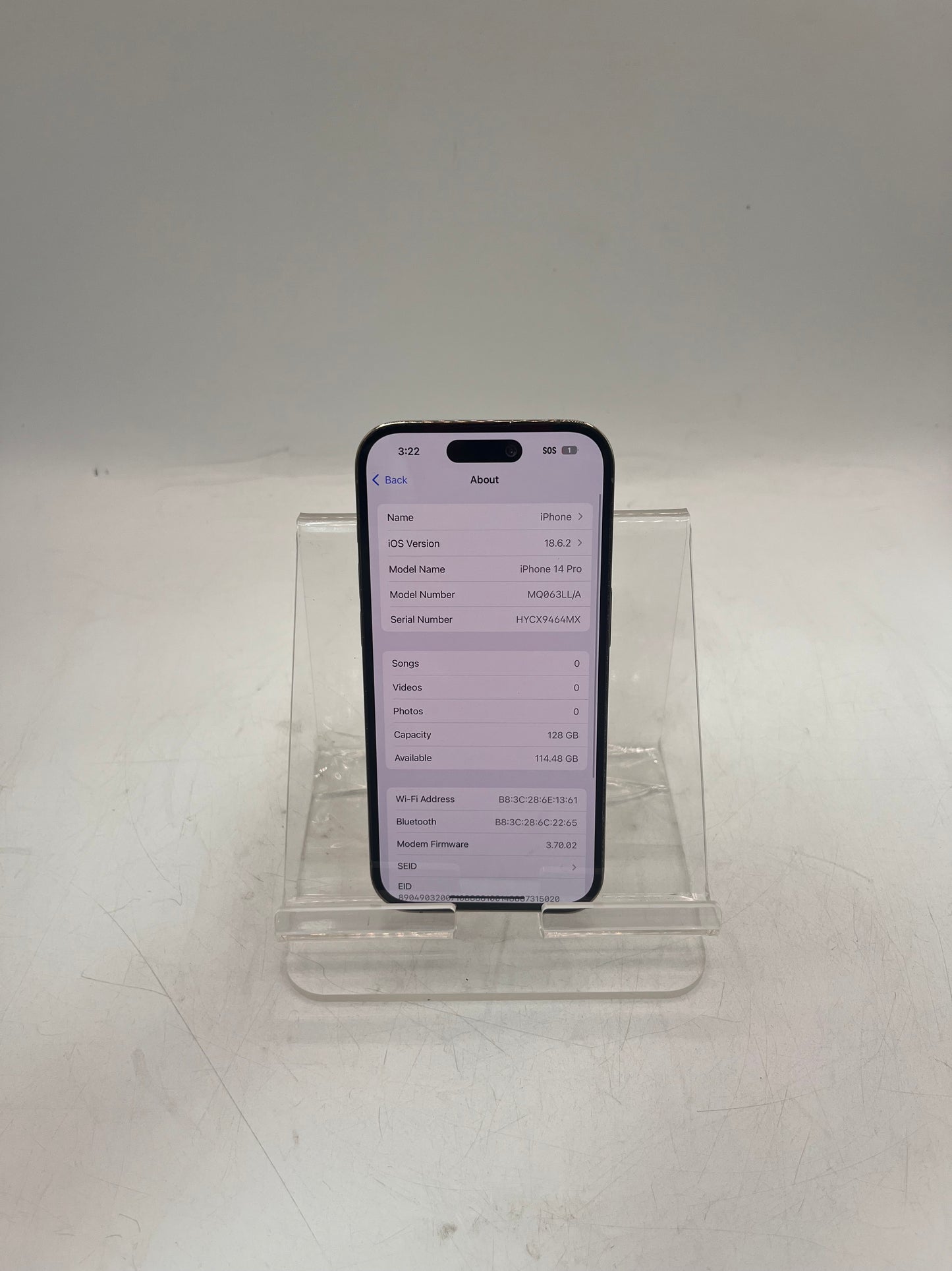 Unlocked Apple iPhone 14 Pro MQ063LL/A A2650 128GB Gold
