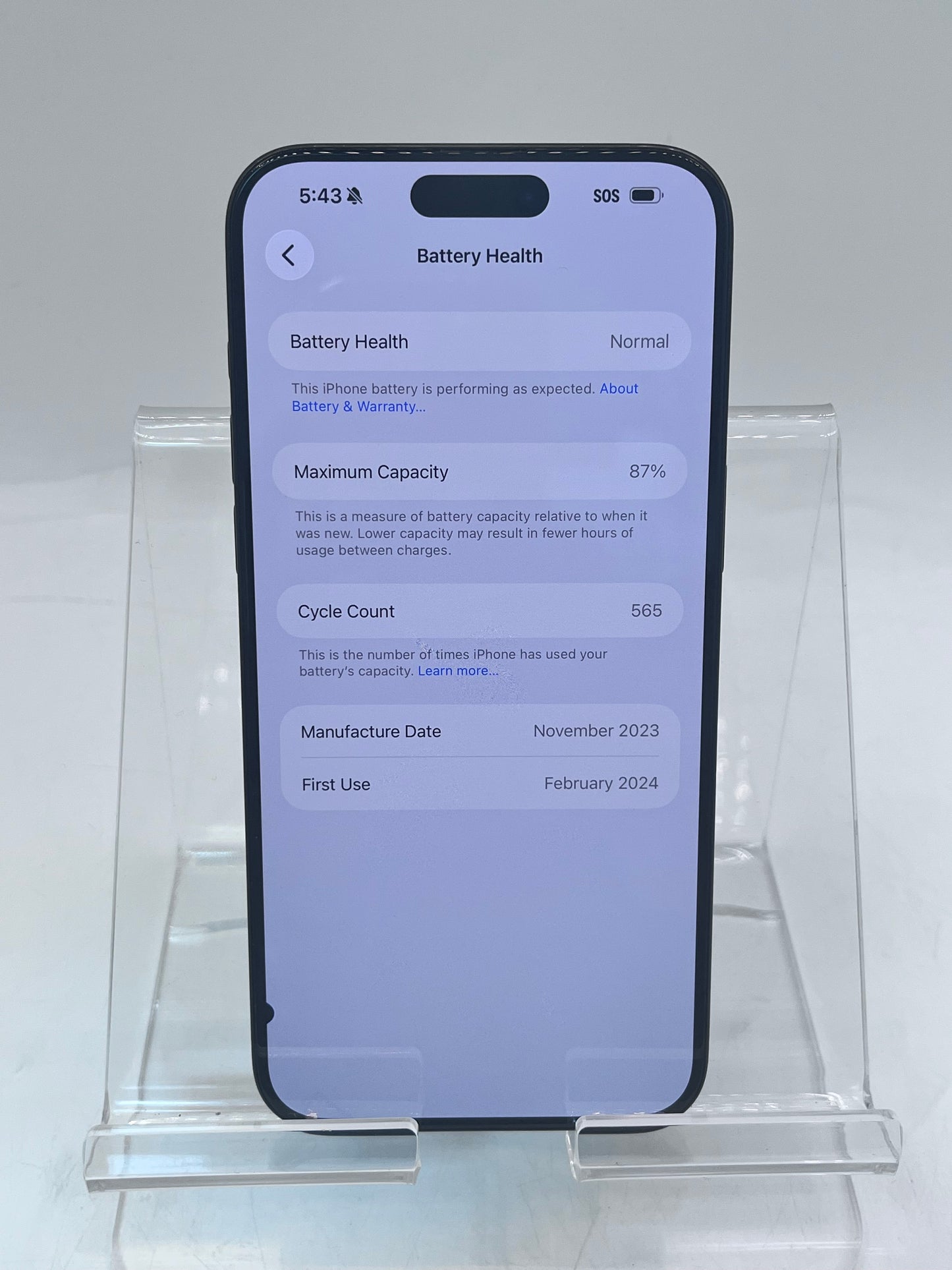 T-Mobile Apple iPhone 15 Pro Max MU693LL/A A2849 6.7" 256GB Blue READ