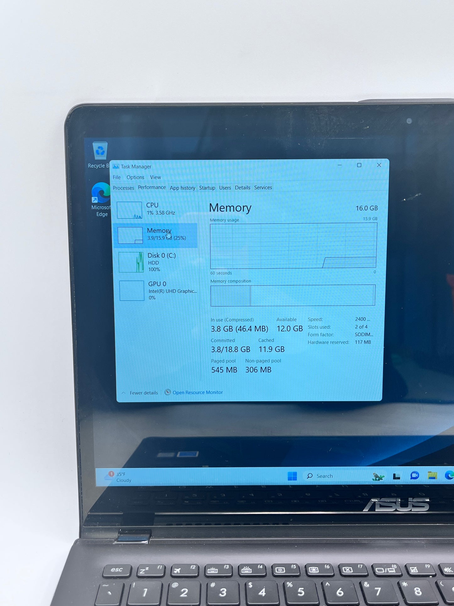 Asus Q525U Laptop 14" 256GB 16GB - Space Gray