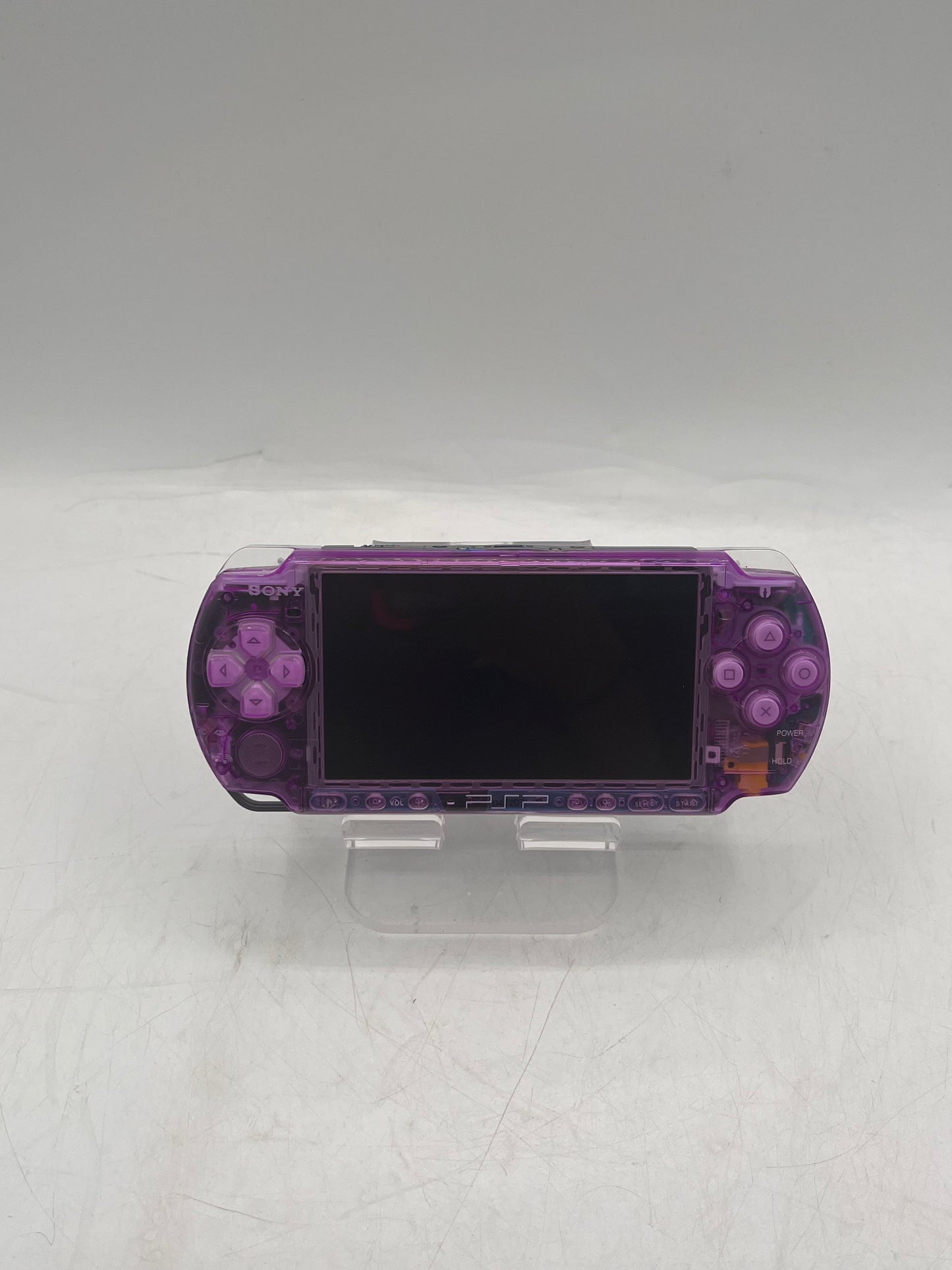 Sony PSP 3000 Handheld Console Custom Transparent Purple w/ Charger