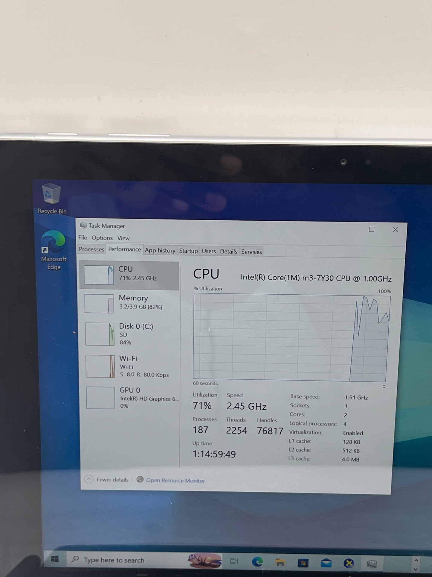 SAMSUNG GALAXY BOOK SM-W620 10.6" FHD TOUCH M3-7Y30 4GB 64GB W/ Pen and keyboard case