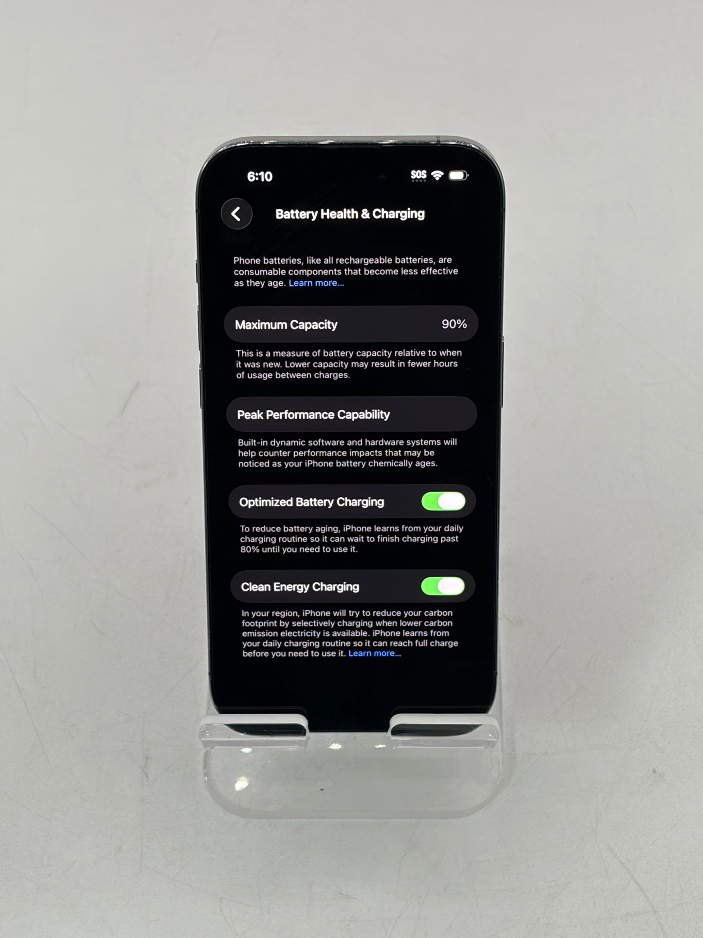 Unlocked Apple iPhone 14 Pro 256GB A2650 MQ1D3LL/A Purple 90% Battery Health