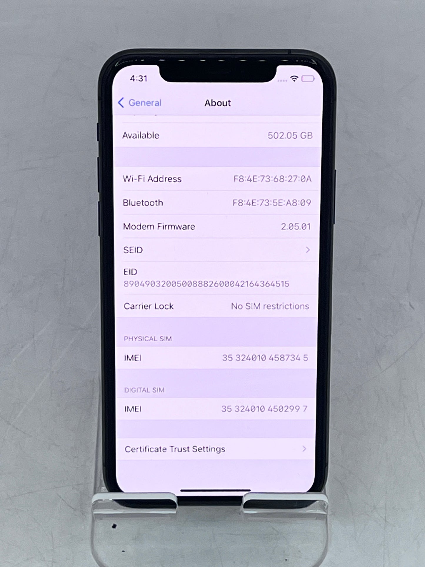 Unlocked Apple iPhone 11 Pro A2160 MWCR2LL/A 512GB