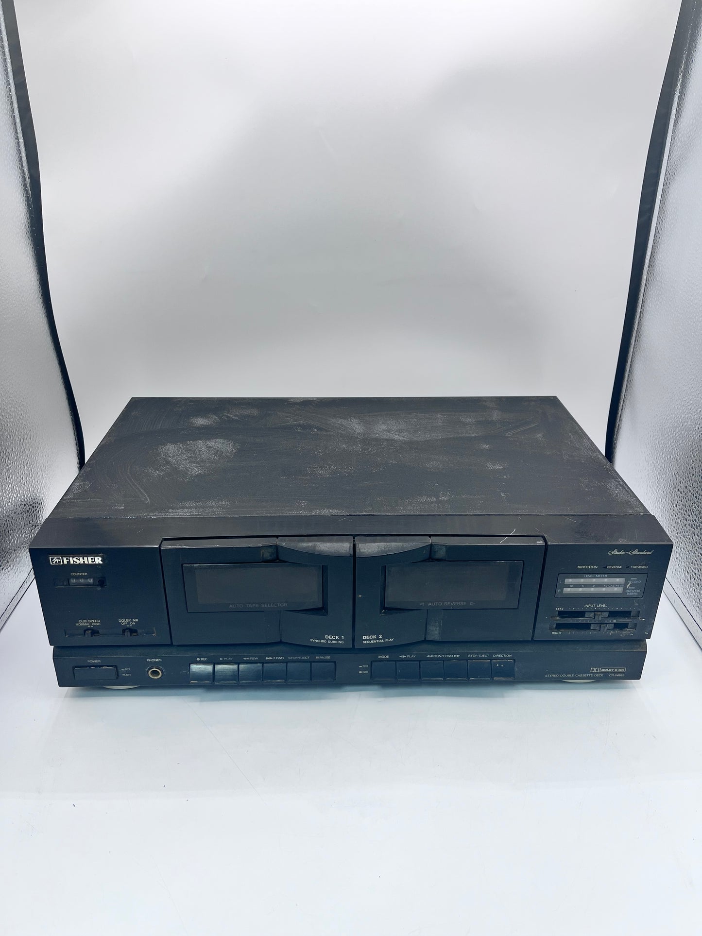 Fisher Studio Standard CR-W683 Stereo Double Cassette Deck Black