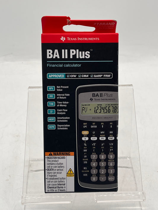 Texas Instruments BA II PLUS Black Financial Calculator