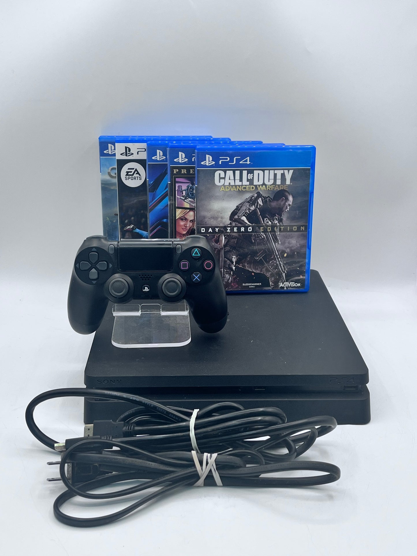 Sony PlayStation 4 Slim CUH-2115B  Video Game System Black w/ 5 games