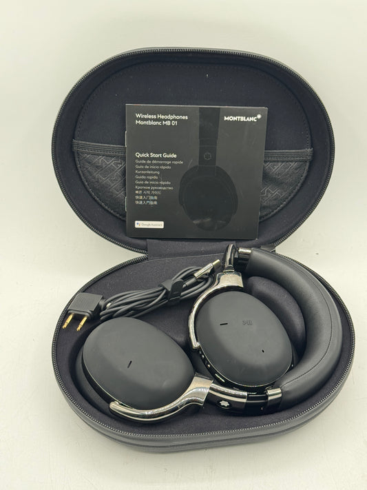Montblanc MB 01 Wireless Over-Ear Headphones Black, Active Noise Cancelling EXCELLENT