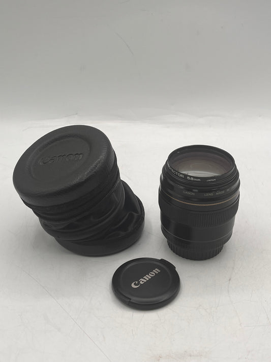 Canon EF 100mm F2 USM Camera Lens Black