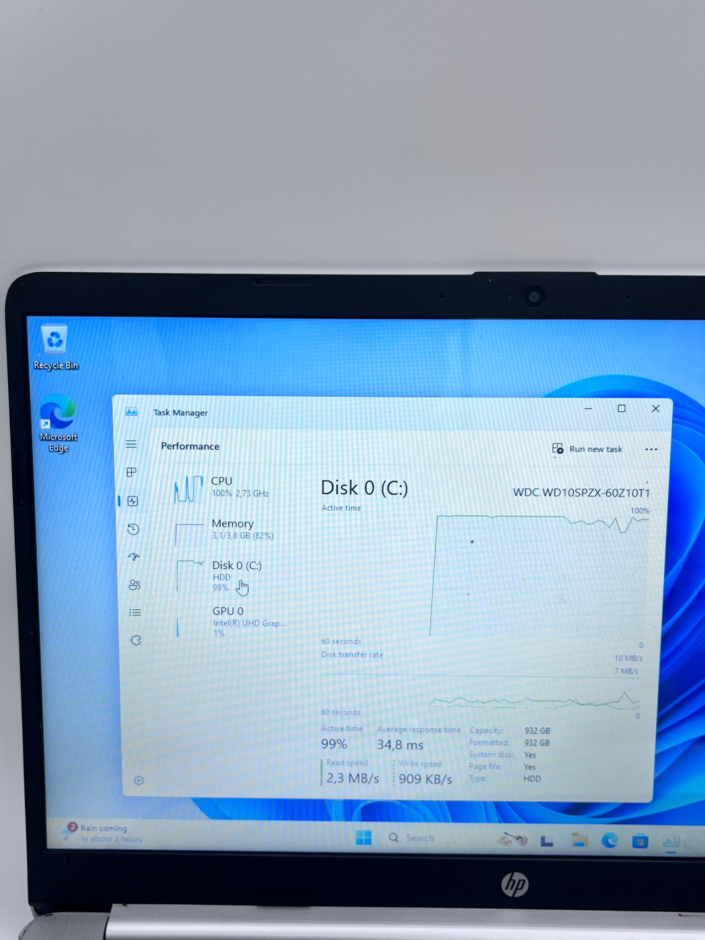 HP 15-dw1032nr Laptop Intel Celeron 1TB  8GB - Silver