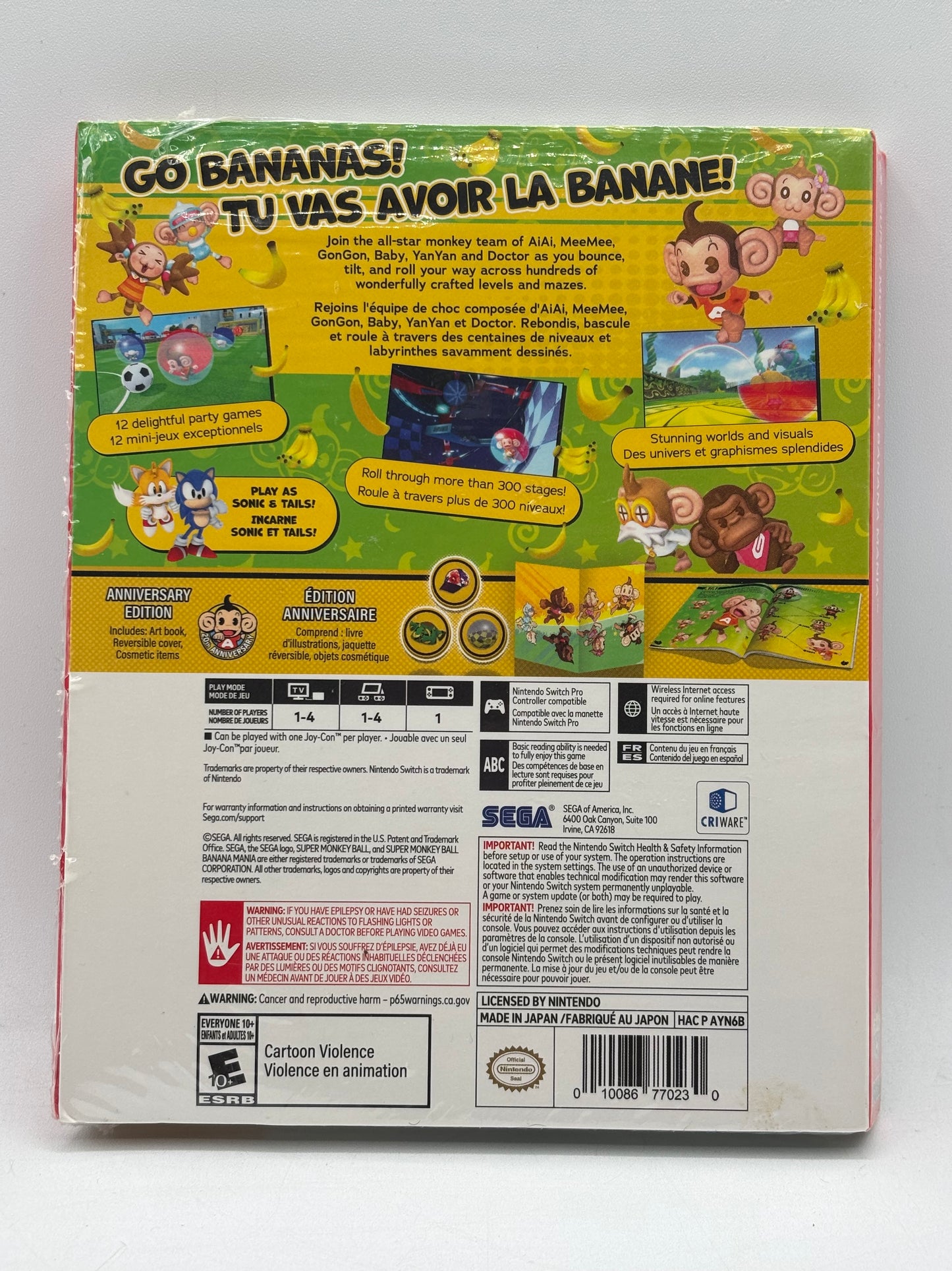 PAL Nintendo Switch Super Monkey Ball Banana Mania [Anniversary Edition]