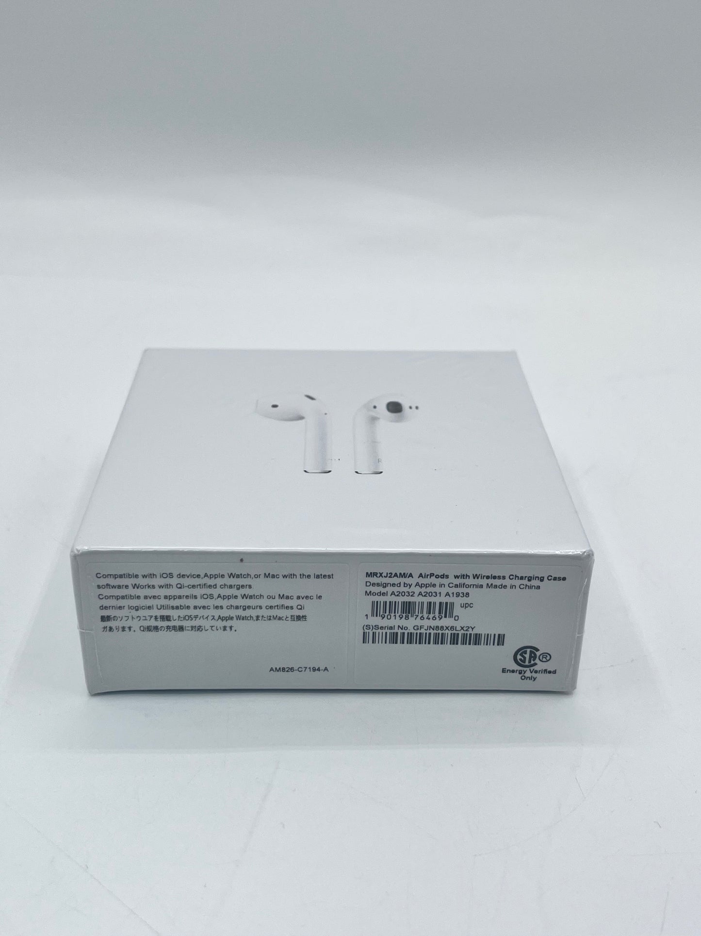 Apple AirPods 1st Gen Complete Set A2032 A2031 A1938 Case - White