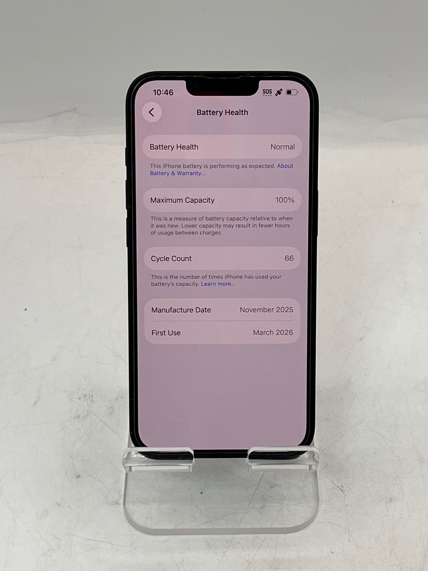 Boost Apple iPhone 16e MD0T4LL/A A3212 128GB Black 100% BATT
