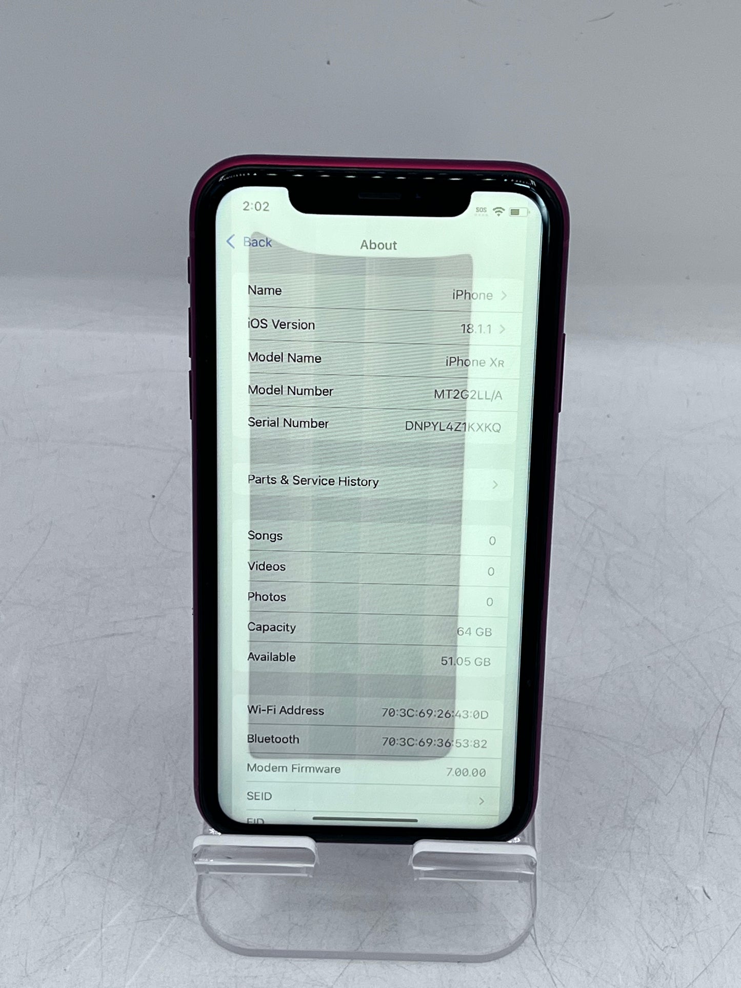 Apple iPhone XR A1984 MT2G2LL/A 64GB Clean IMEI Unlocked - Red