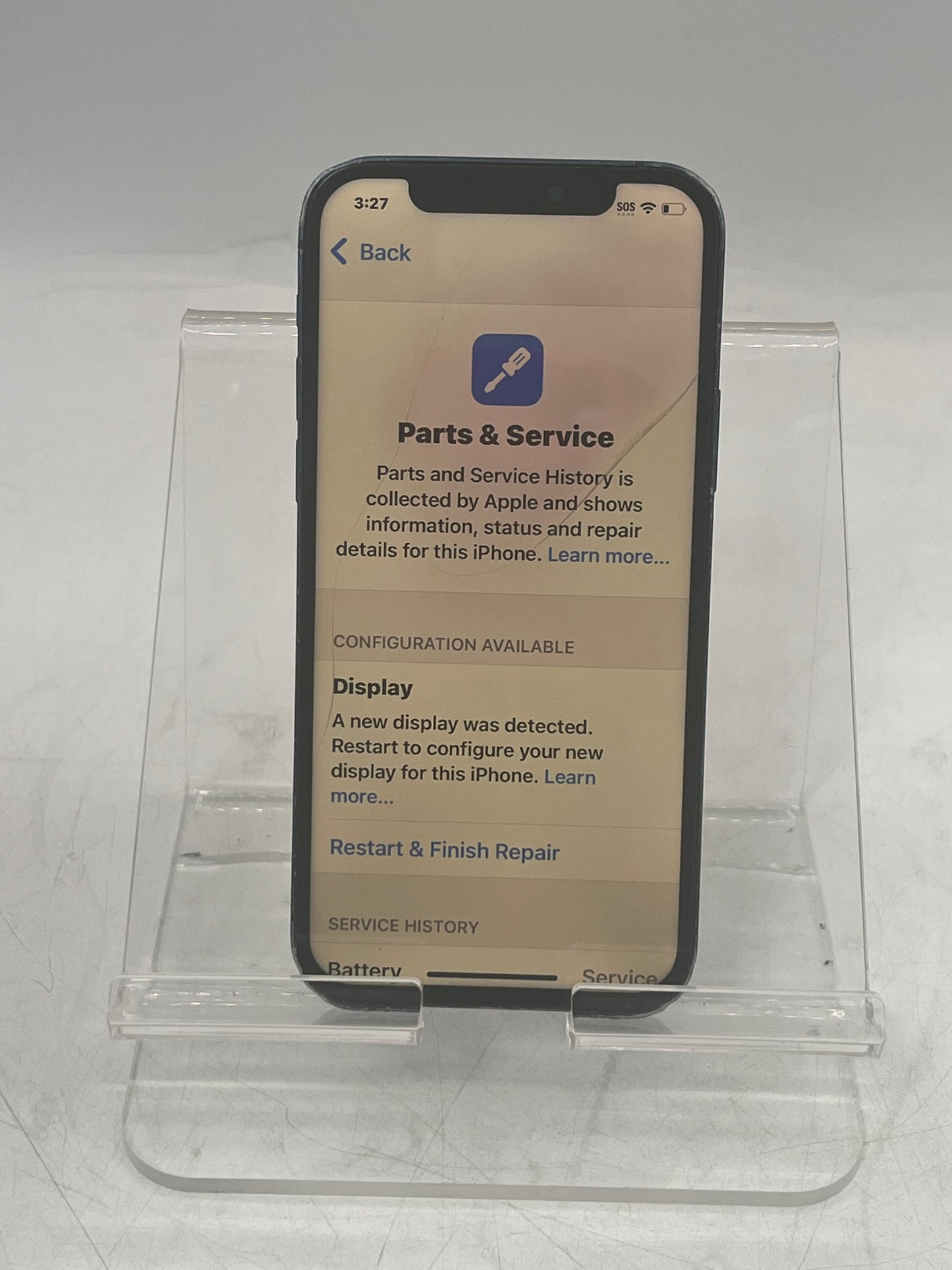 Unlocked Apple iPhone 12 MGFP3LL/A A2172 64GB BLUE FOR PARTS