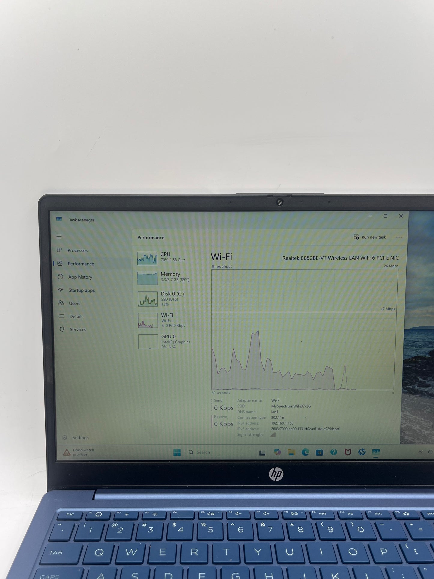 HP 14-ep2012wm 14-inch Laptop Intel Celeron 4GB RAM 128GB Blue