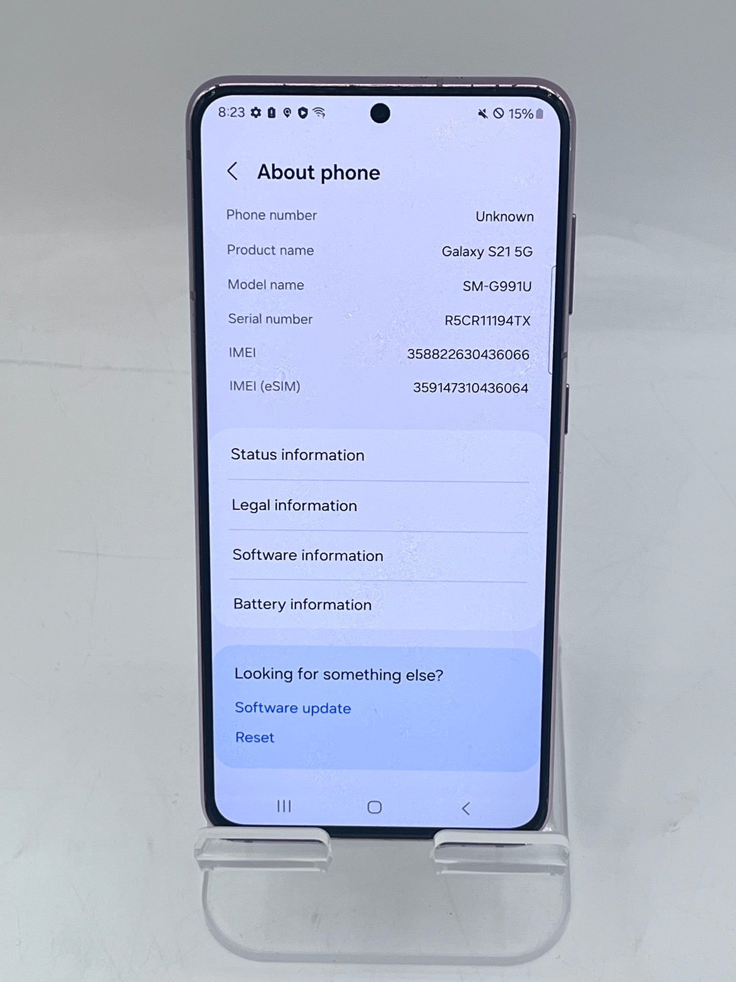 Unlocked Samsung Galaxy S21 SM G991U 128GB Phantom Pink Great Condition