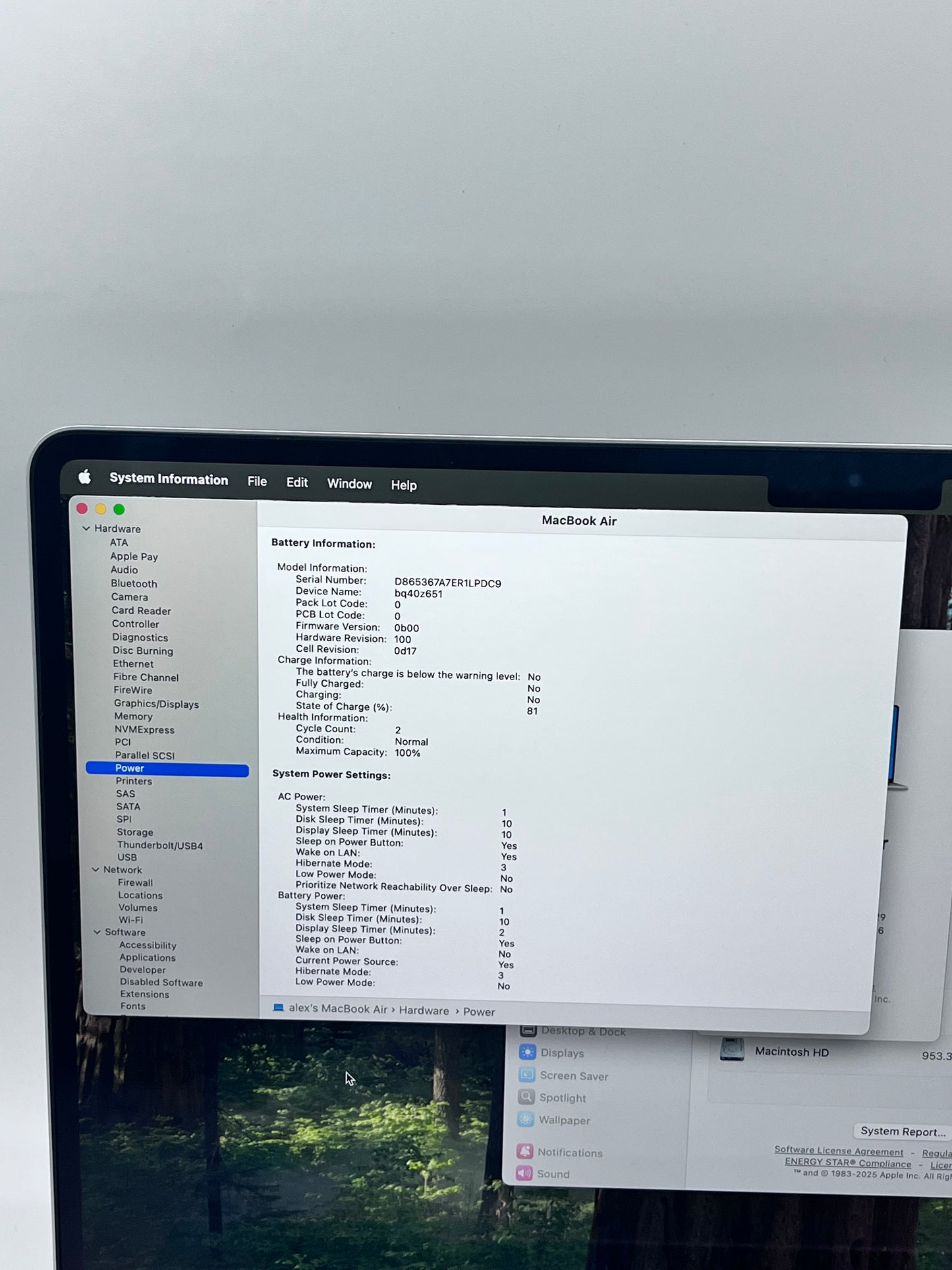 2025 Apple MacBook Air 15" 10C M4 CPU 10C GPU 32GB 1TB A3241 SLV READ