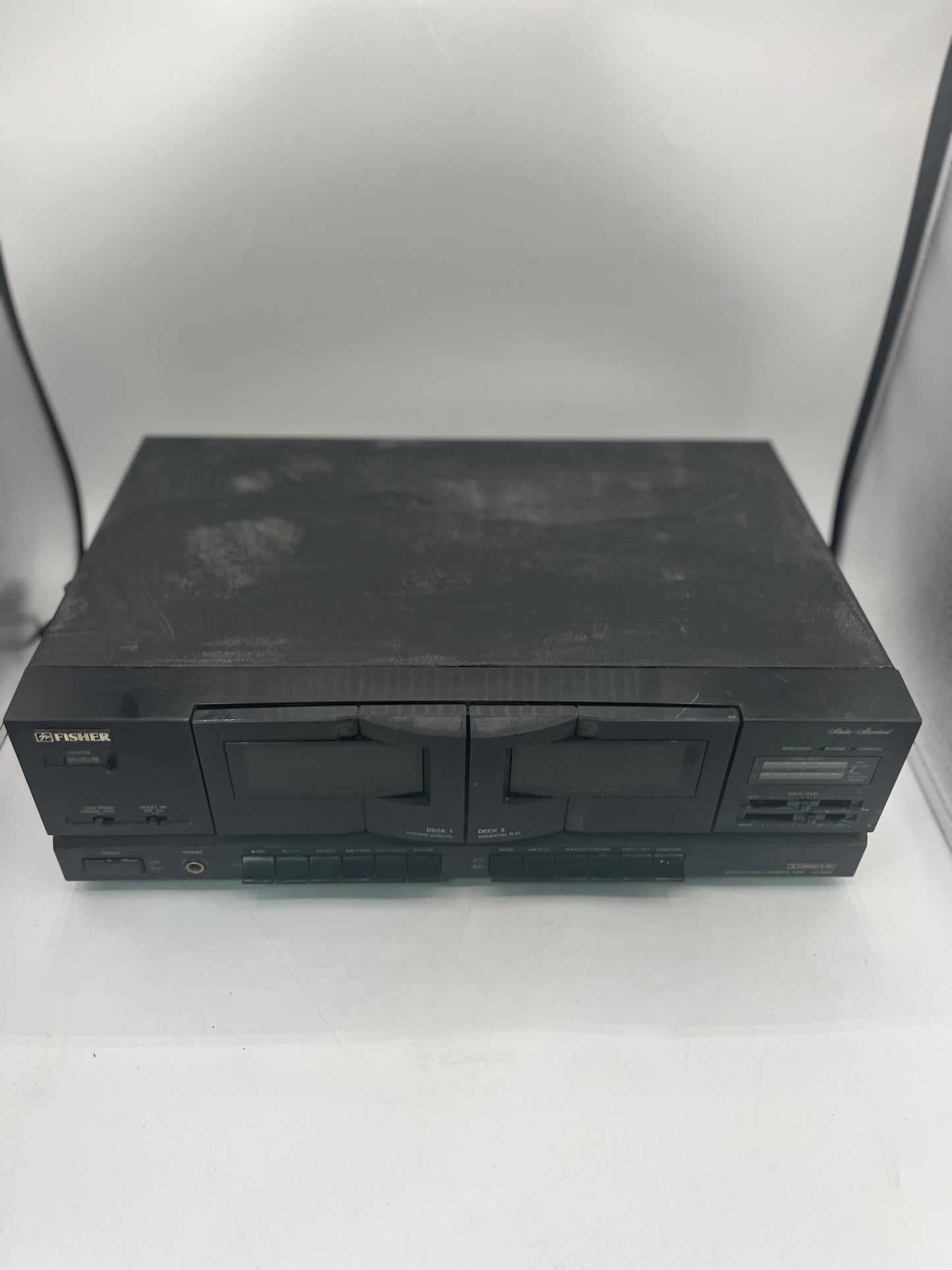 Fisher Studio Standard CR-W683 Stereo Double Cassette Deck Black