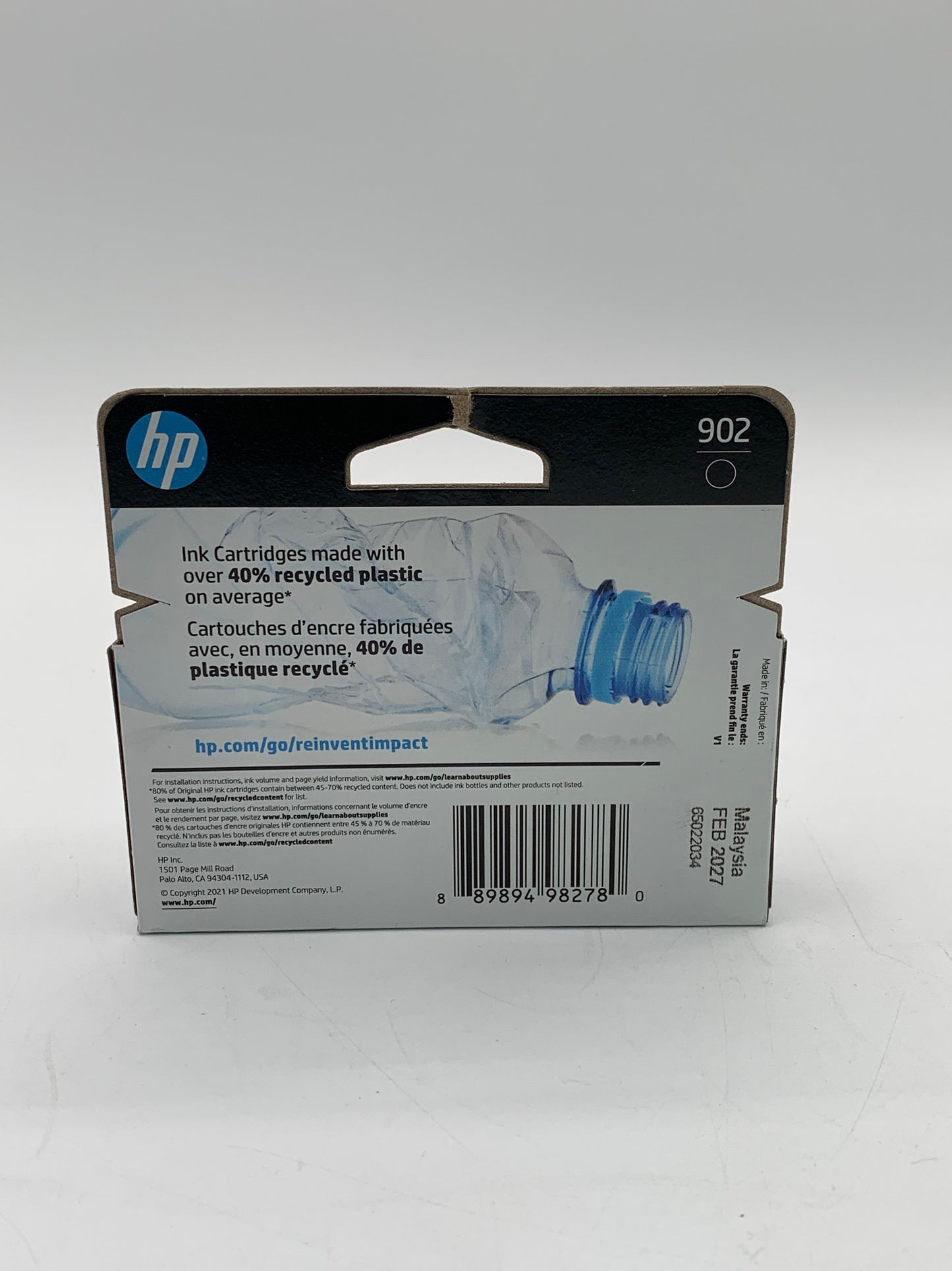 HP 902 Black Printer Toner - New In Box