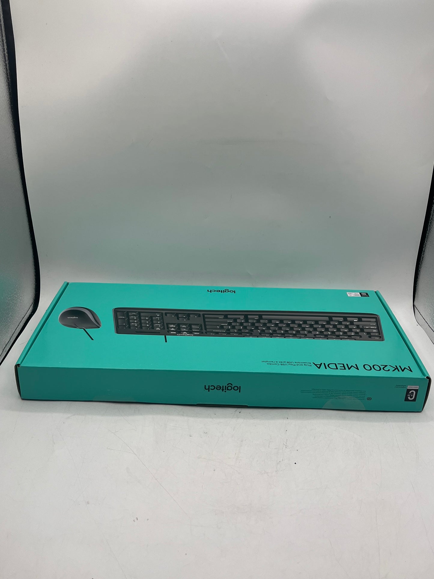 Logitech MK200 Media Combo Wired Keyboard - Black