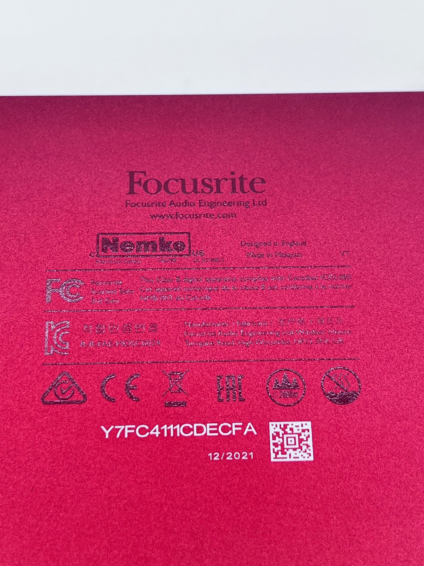 Focusrite Scarlett Solo 3rd Gen 2-Channel Pro Audio Interface Excellent Condition
