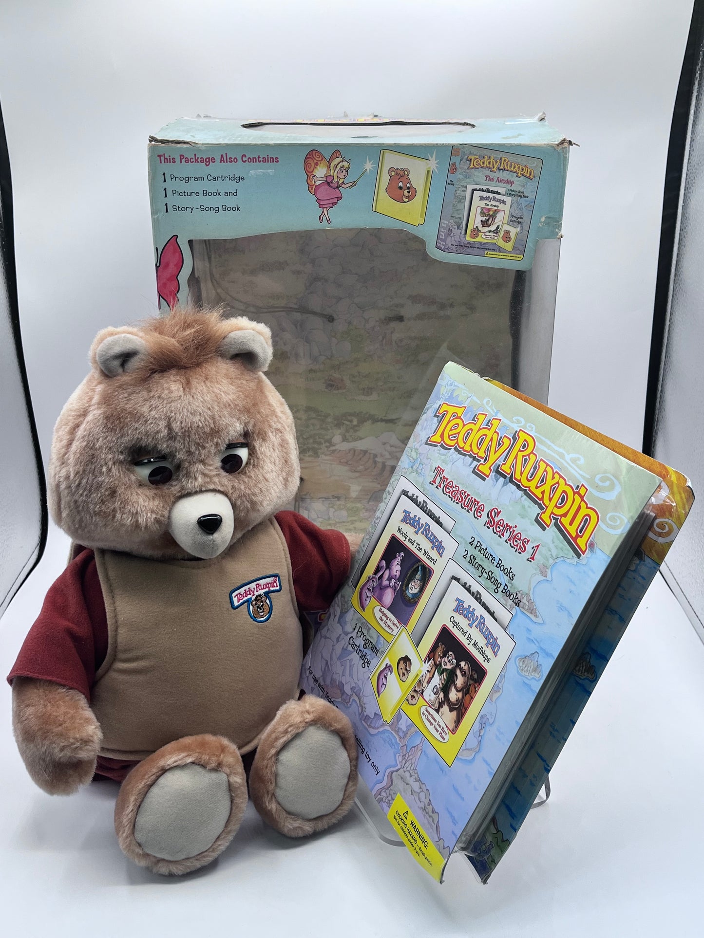 Teddy Ruxpin Doll 2006 Worlds Of Wonder With Cartridge & Treasures Series READ