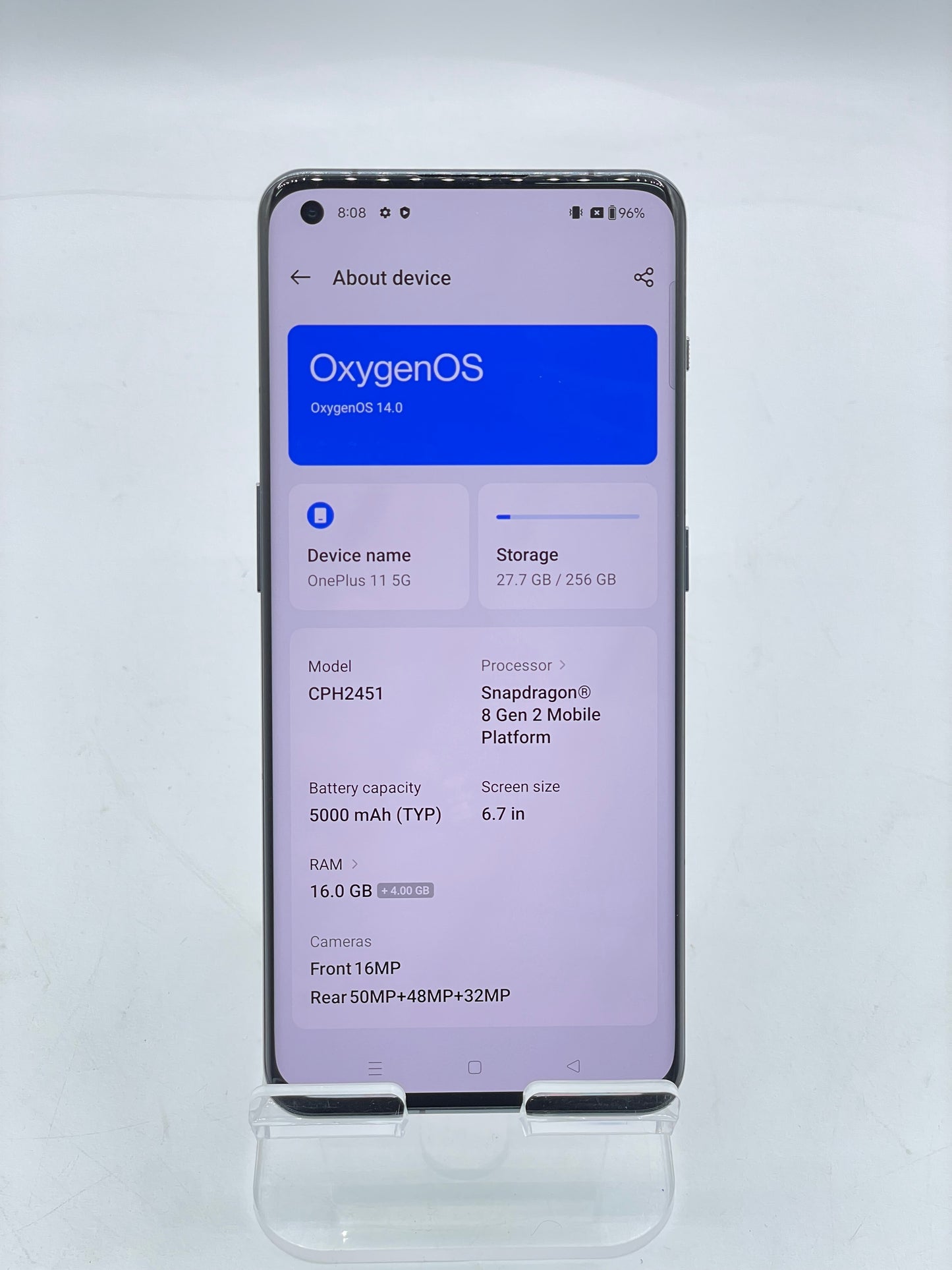 Unlocked OnePlus 11 - 256GB - CPH2451 - Black Smartphone