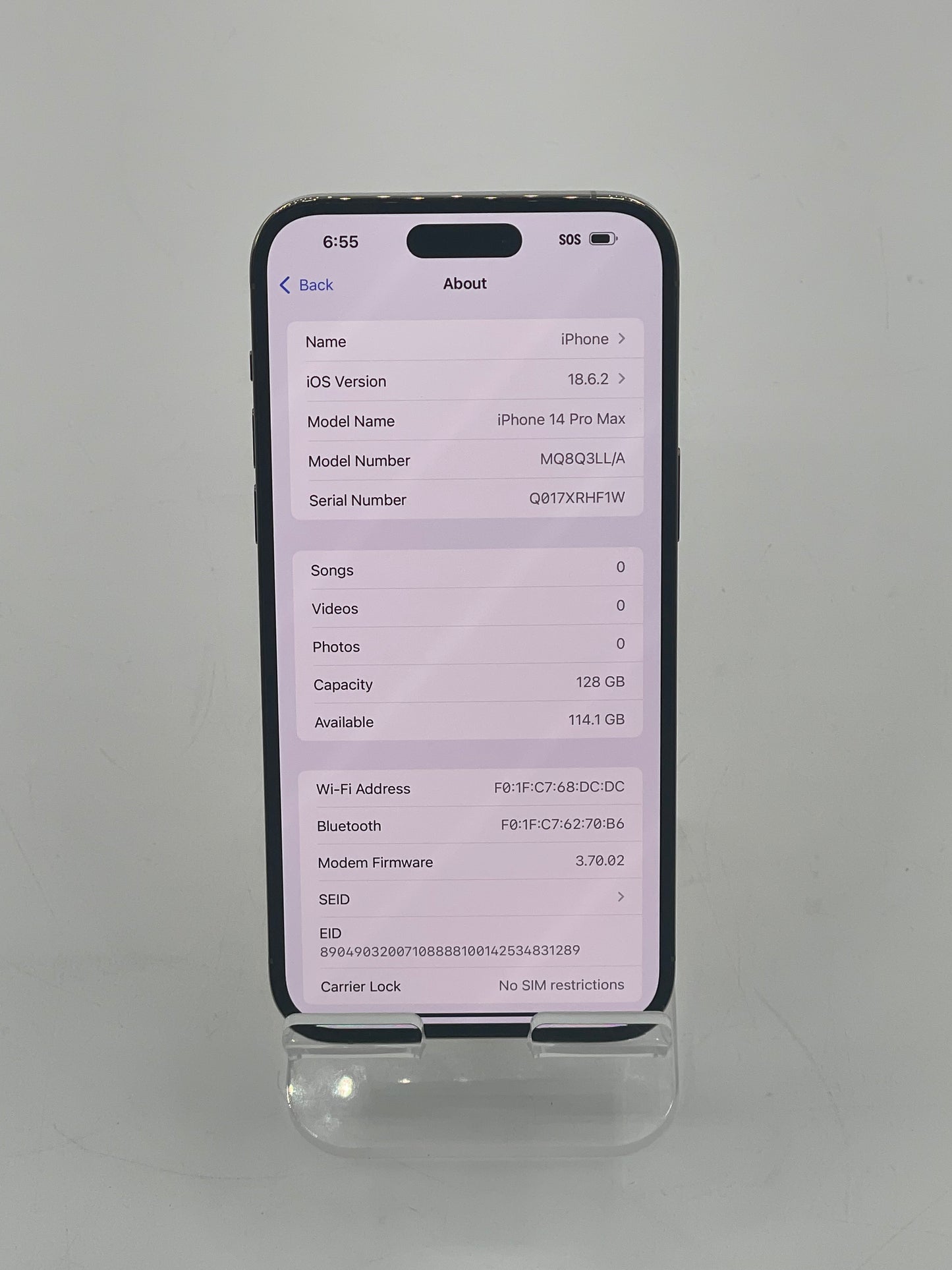 Unlocked Apple iPhone 14 Pro Max 6.7" 128GB Gold A2651 MQ8Q3LL/A 80% Battery